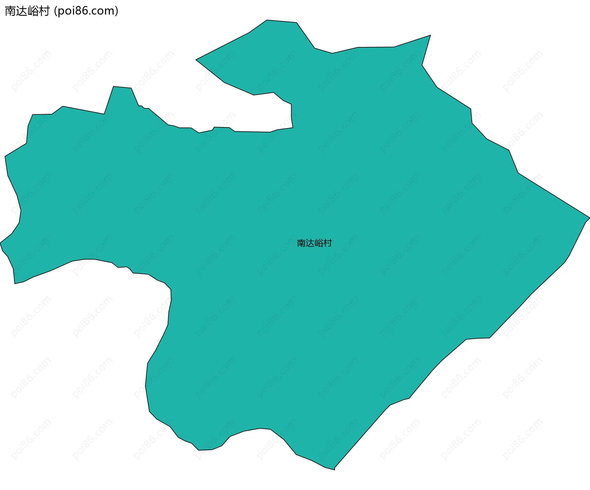 南达峪村边界地图