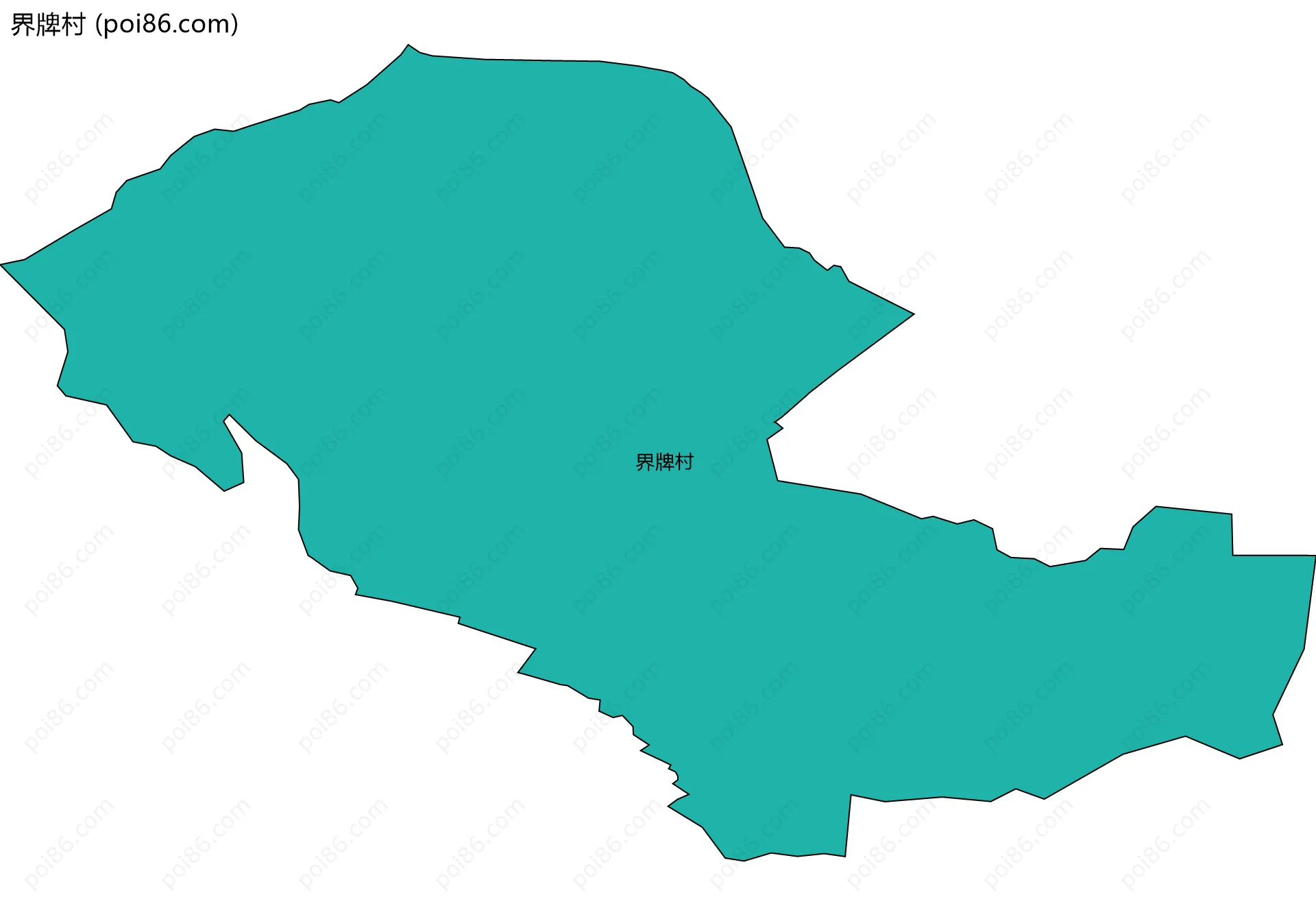 界牌村边界地图