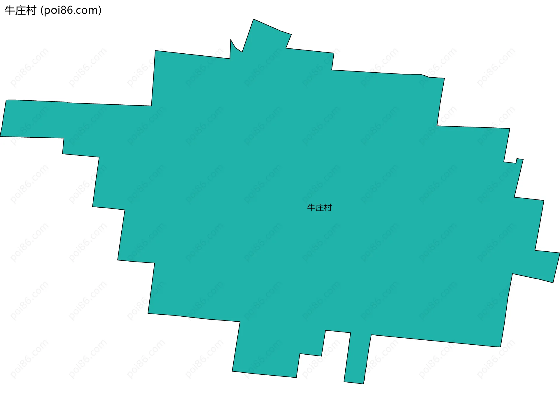 牛庄村边界地图
