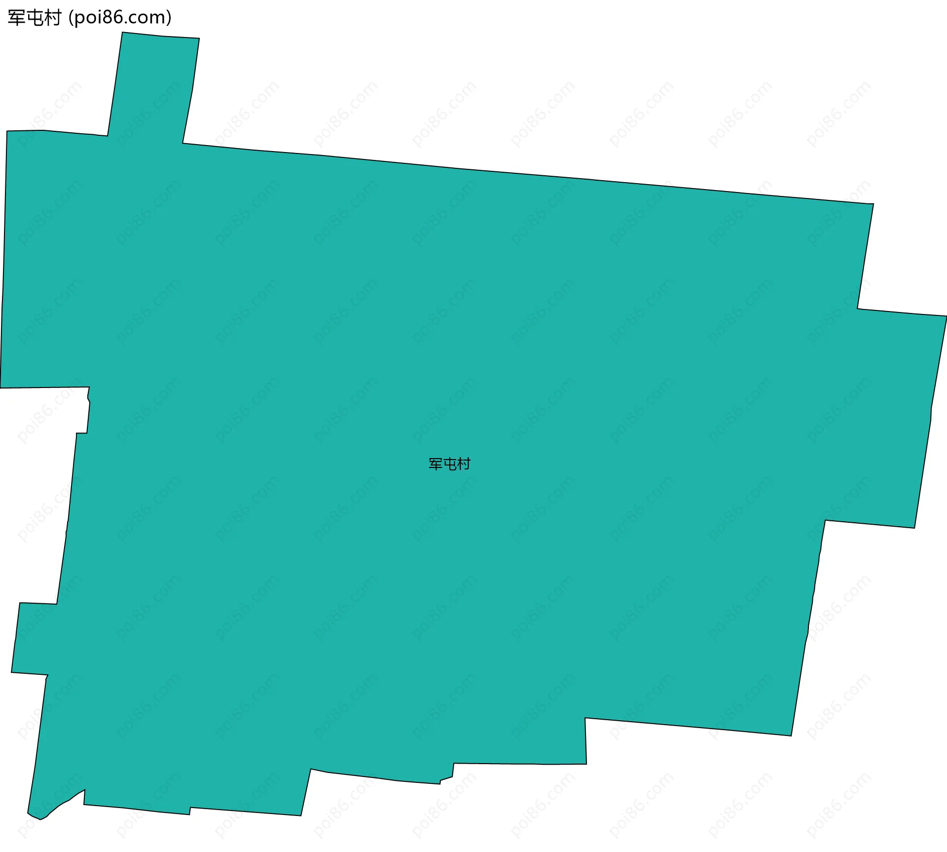 军屯村边界地图