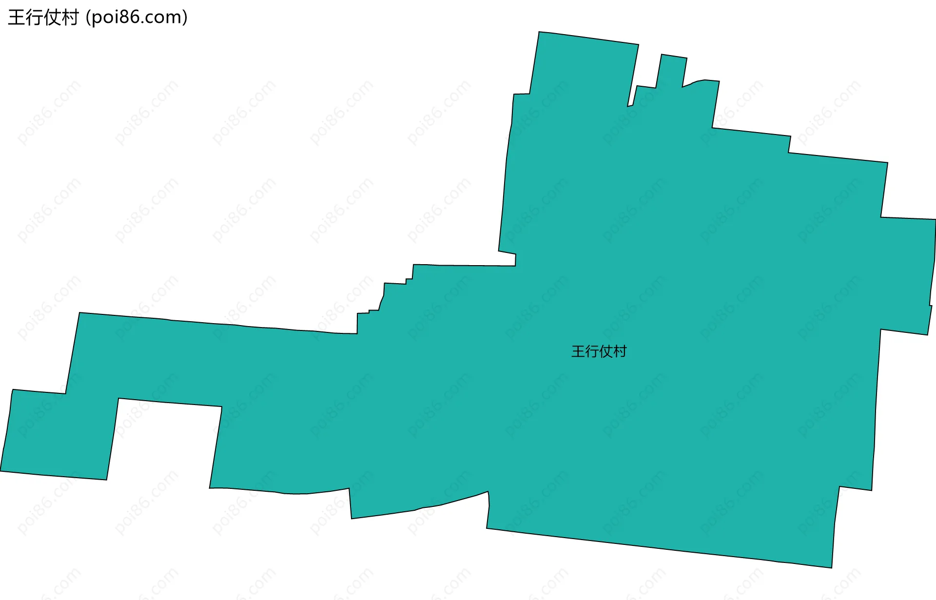王行仗村边界地图