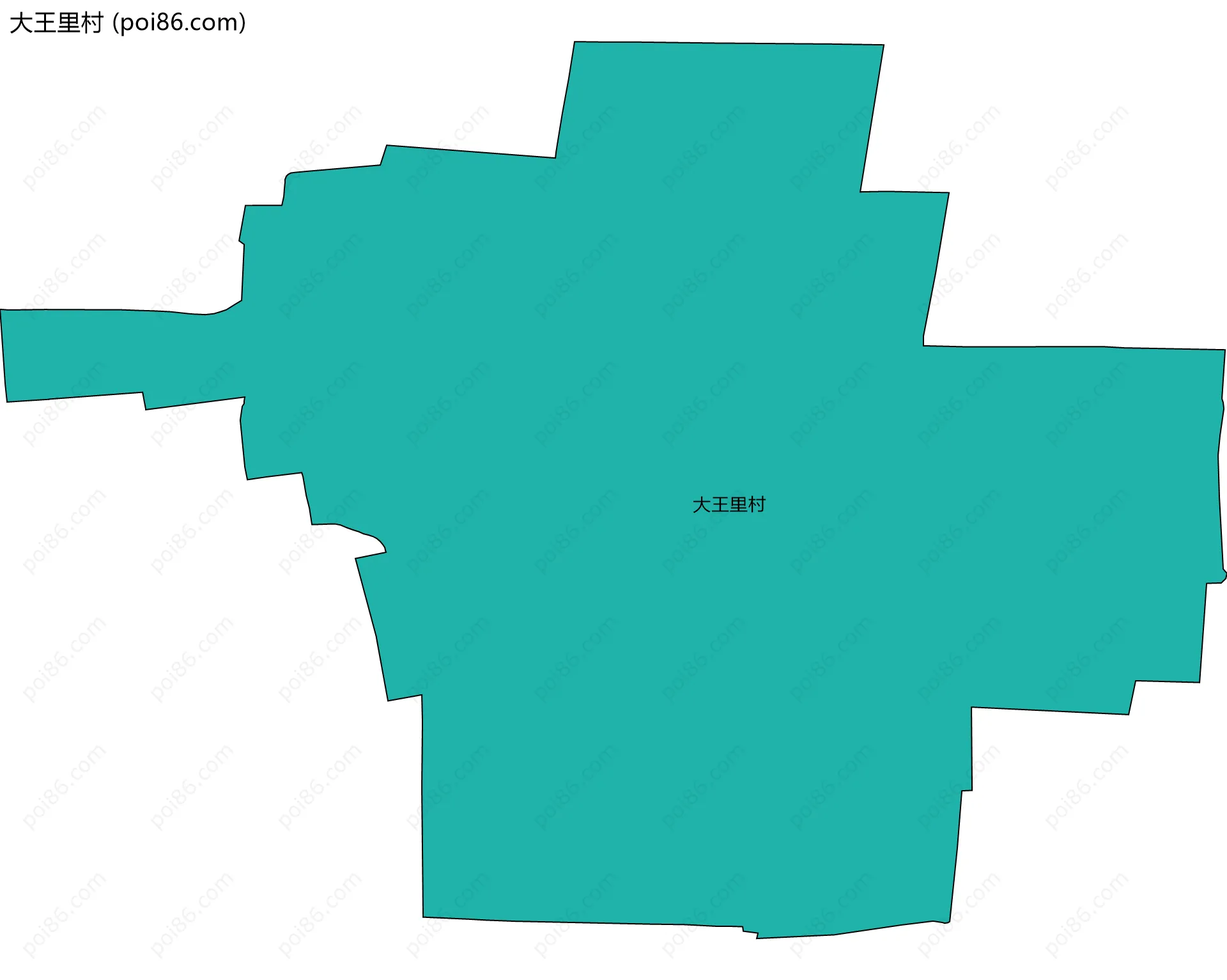 大王里村边界地图