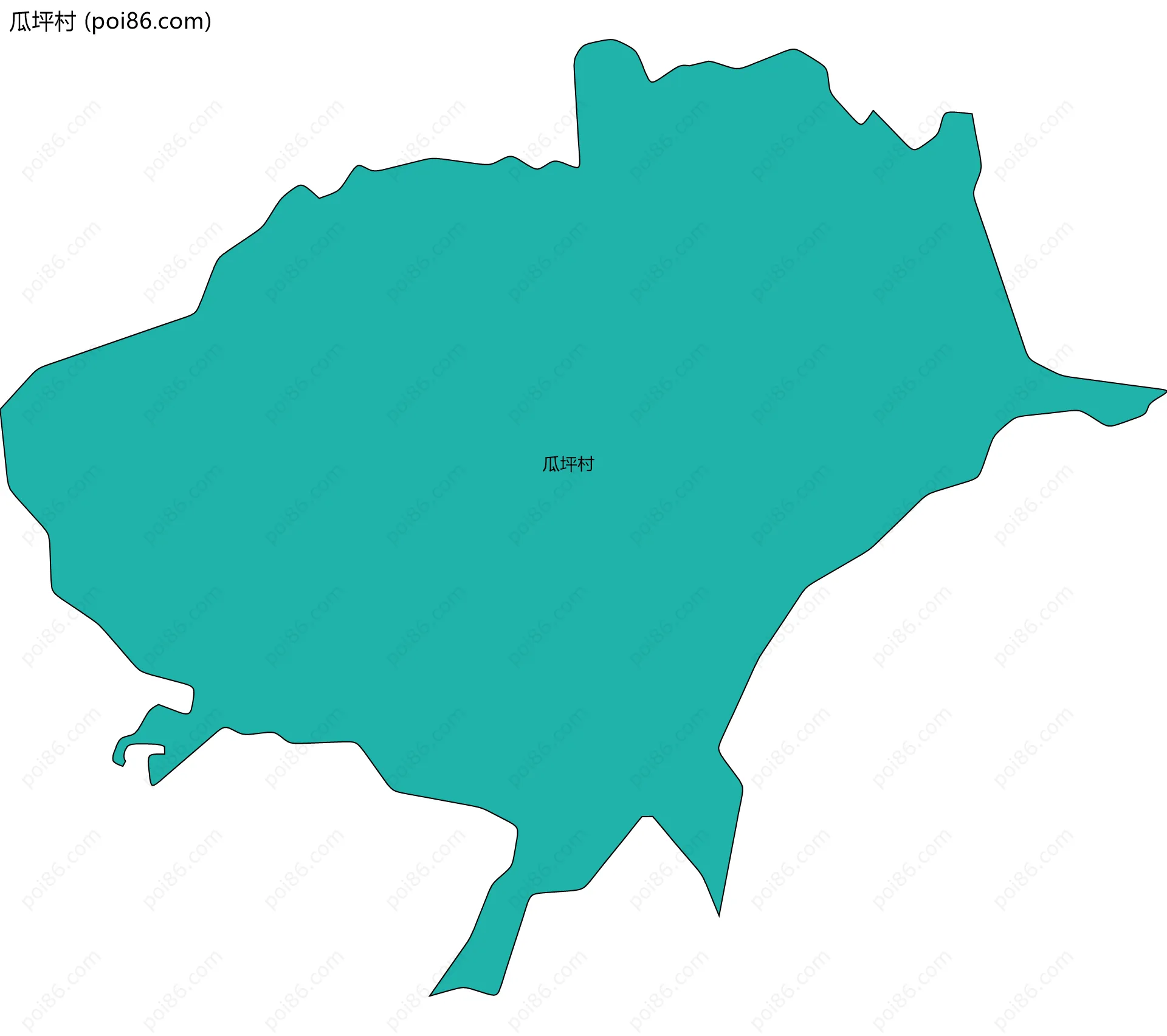 瓜坪村边界地图