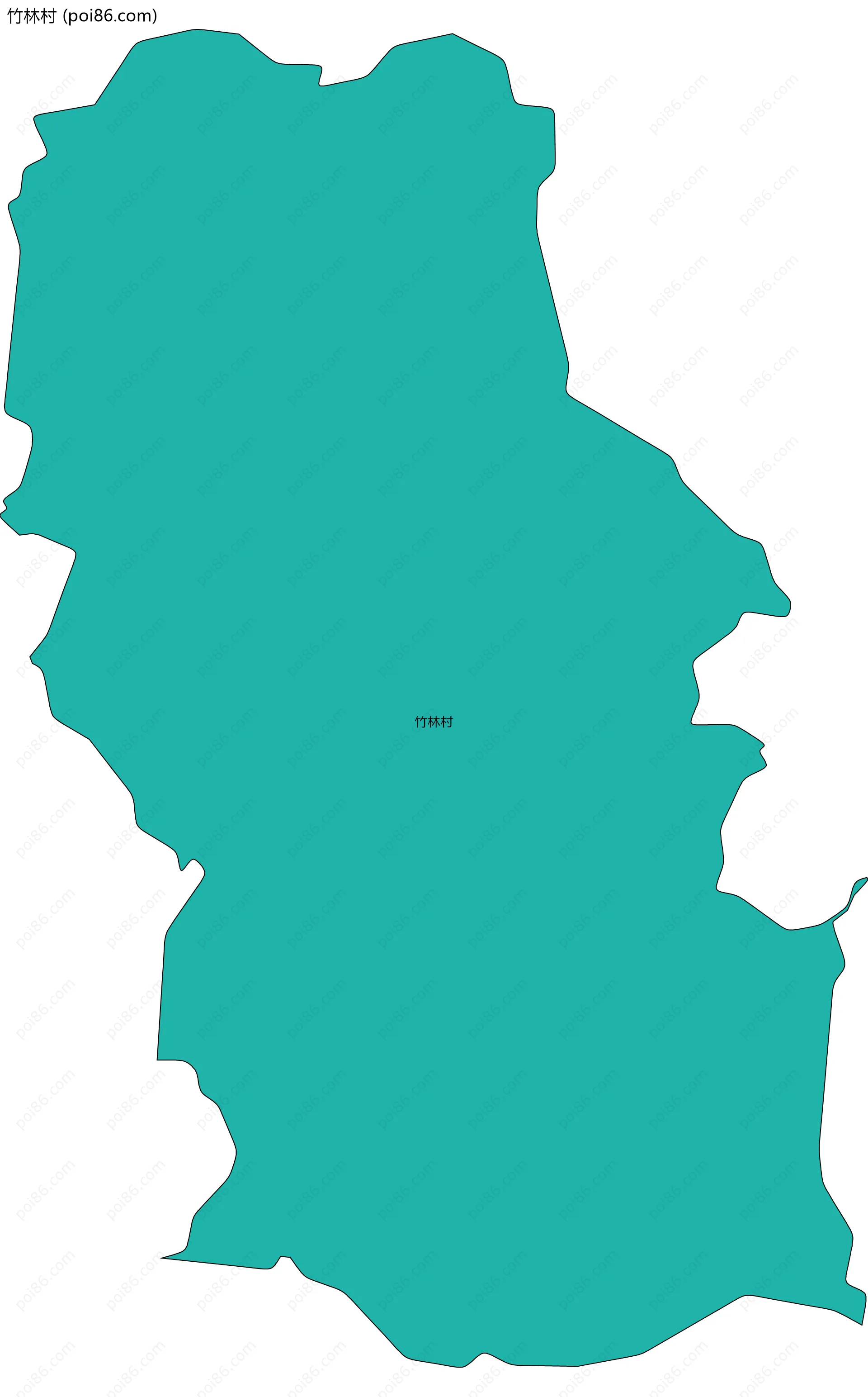 竹林村边界地图