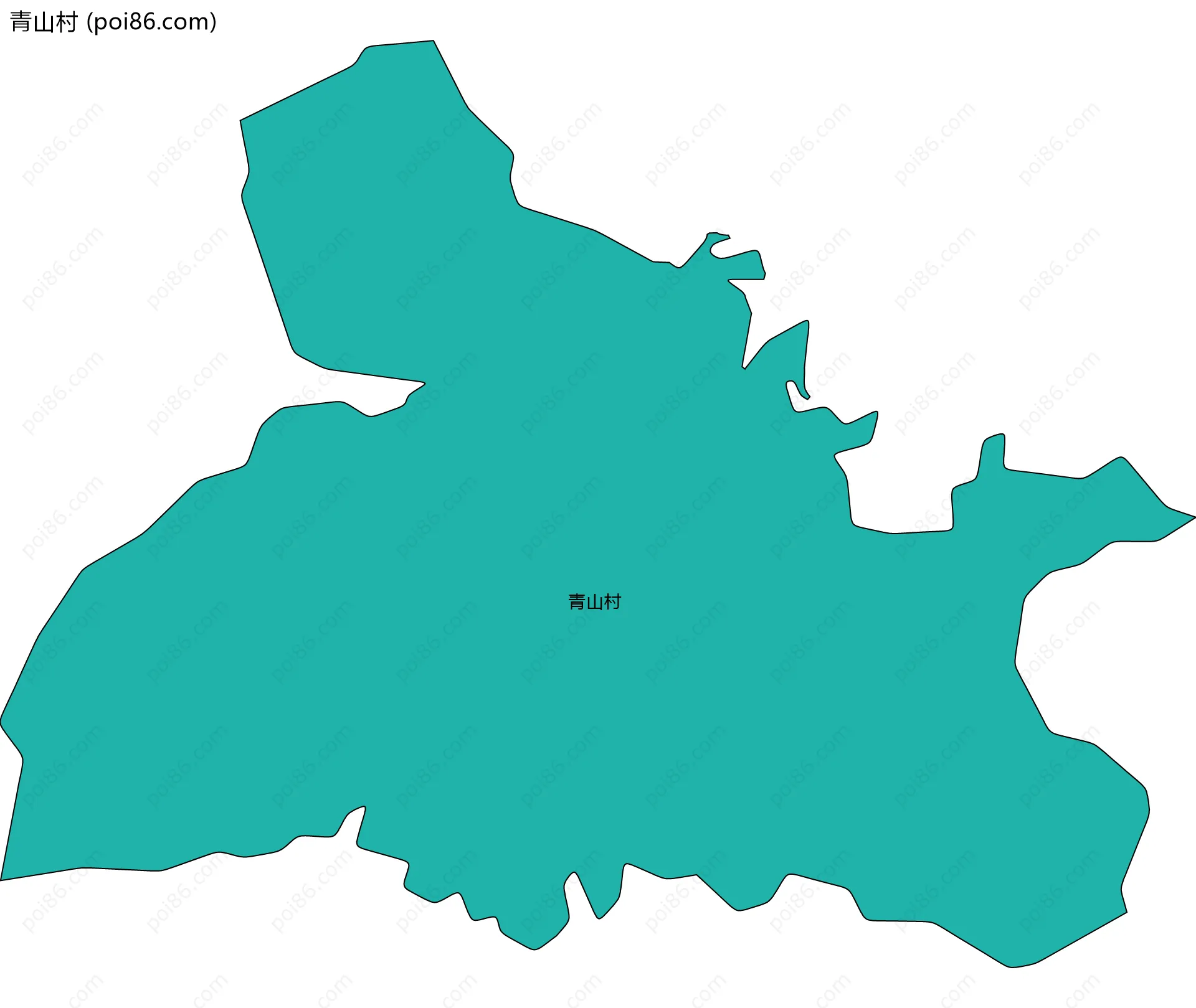 青山村边界地图