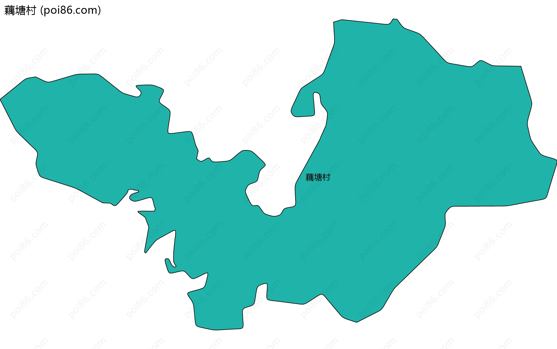 藕塘村边界地图