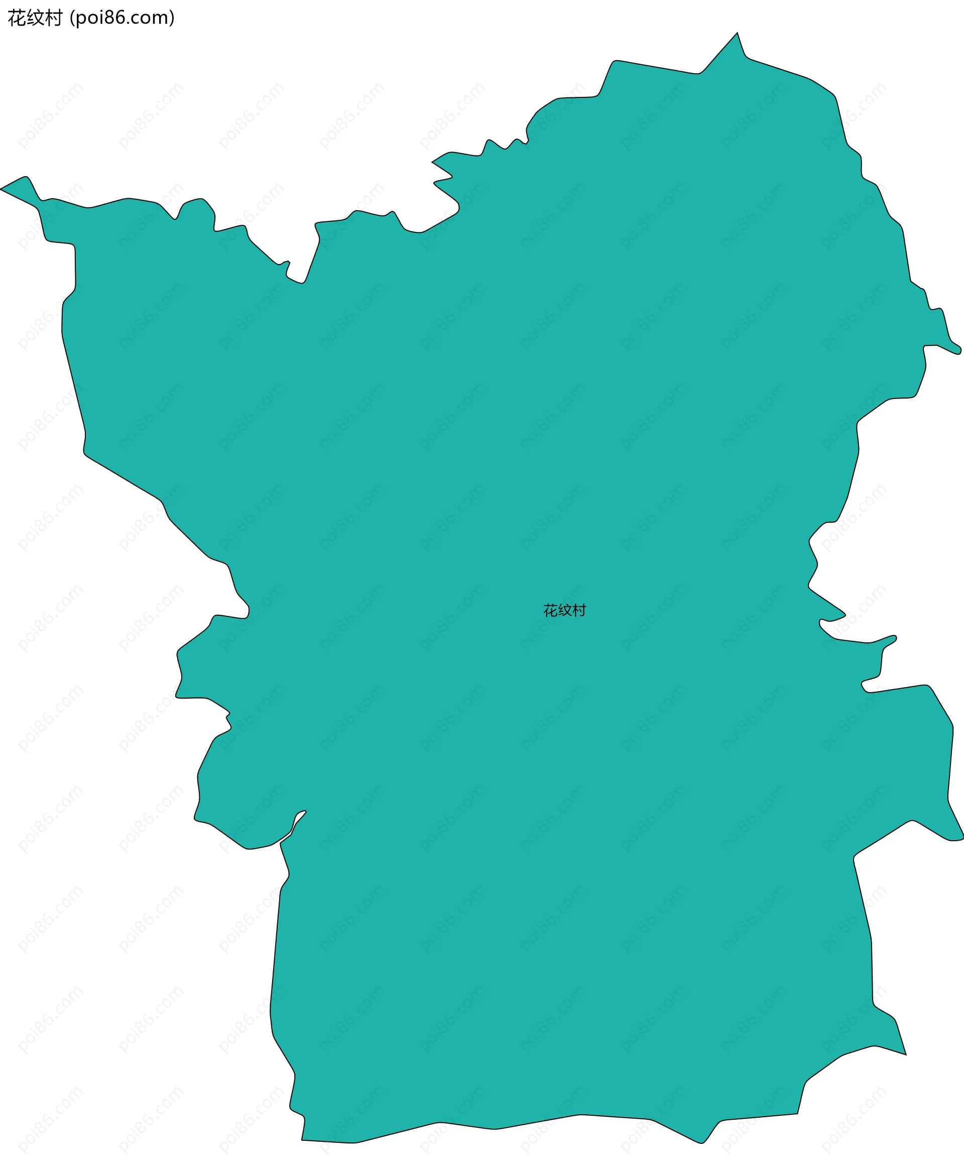 花纹村边界地图