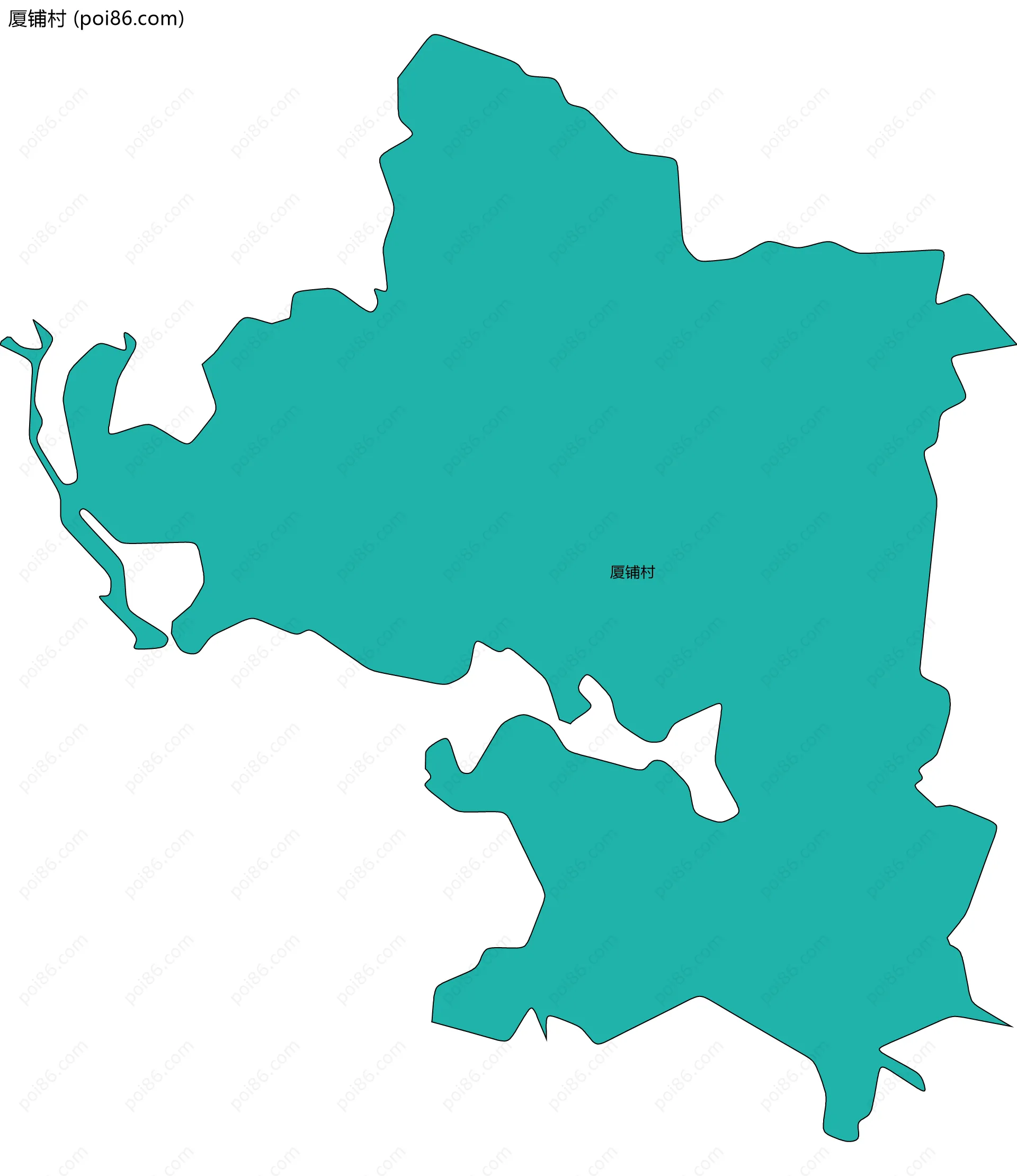 厦铺村边界地图