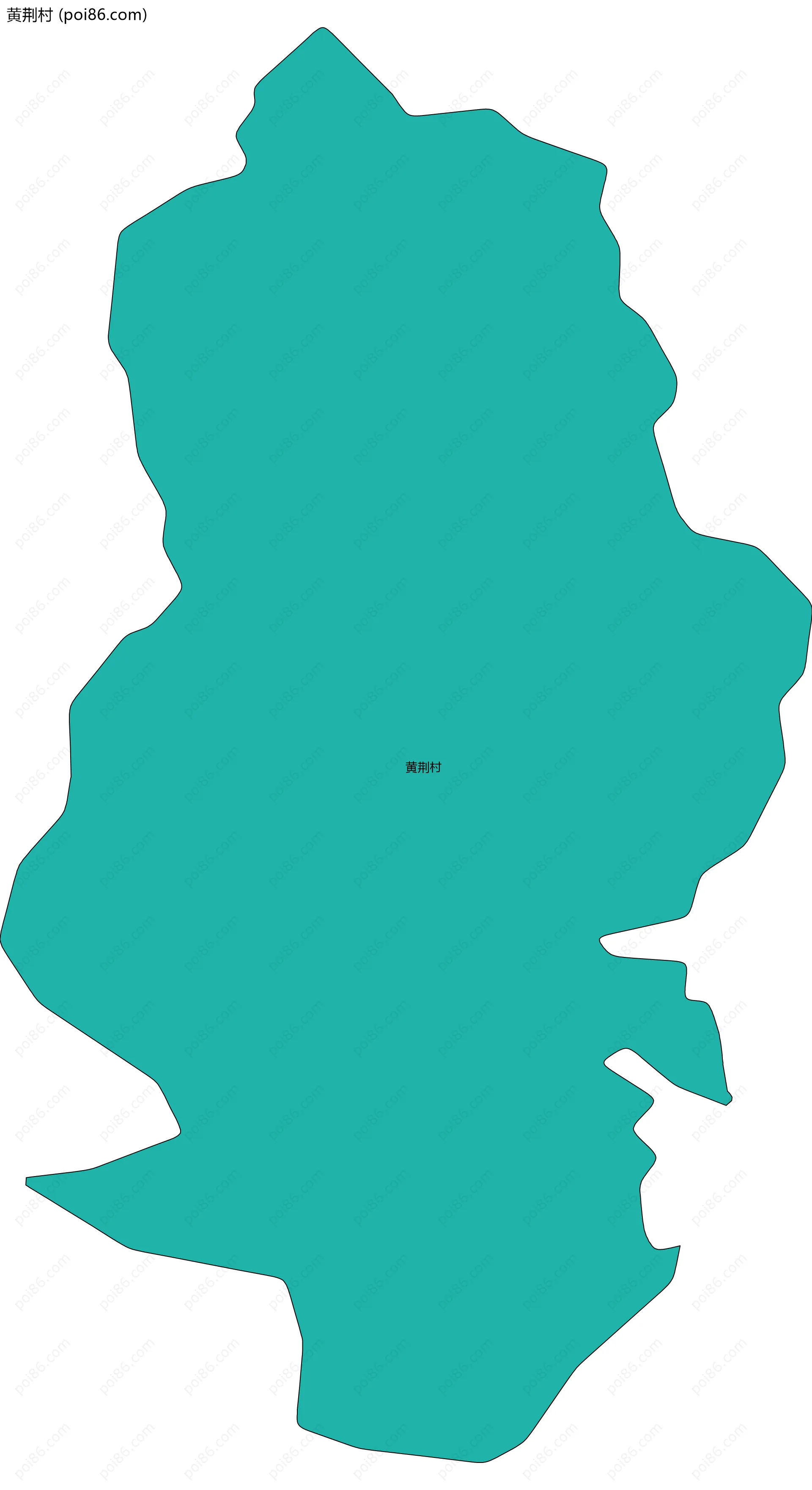 黄荆村边界地图