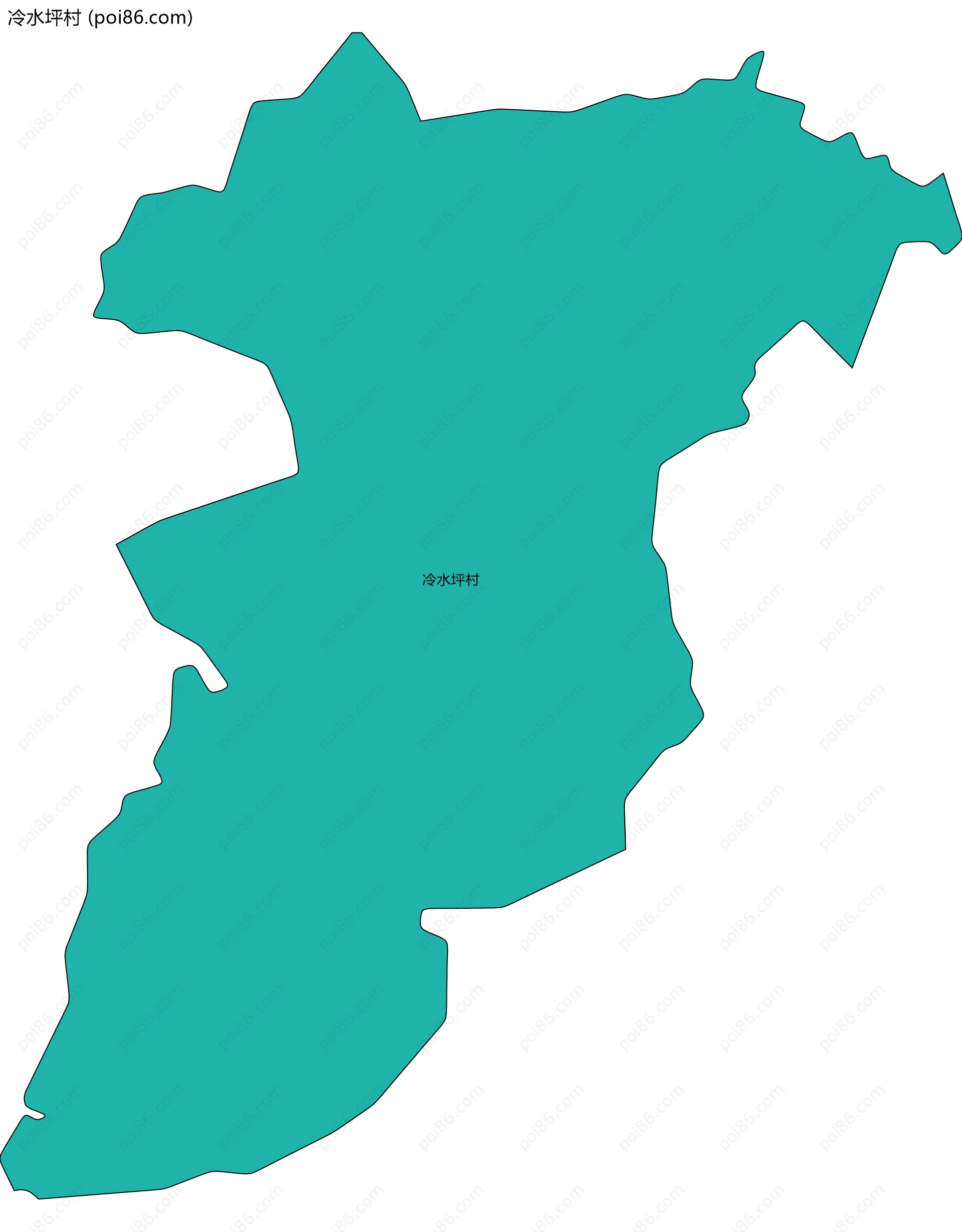 冷水坪村边界地图