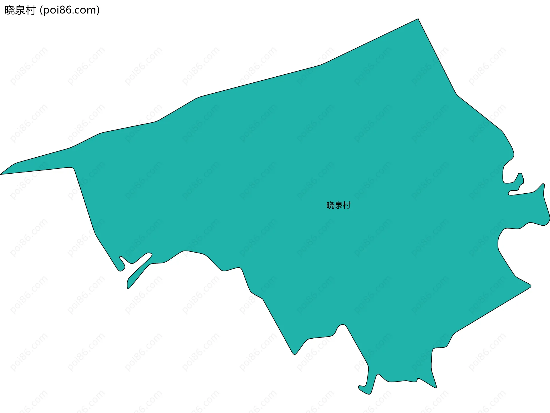 晓泉村边界地图