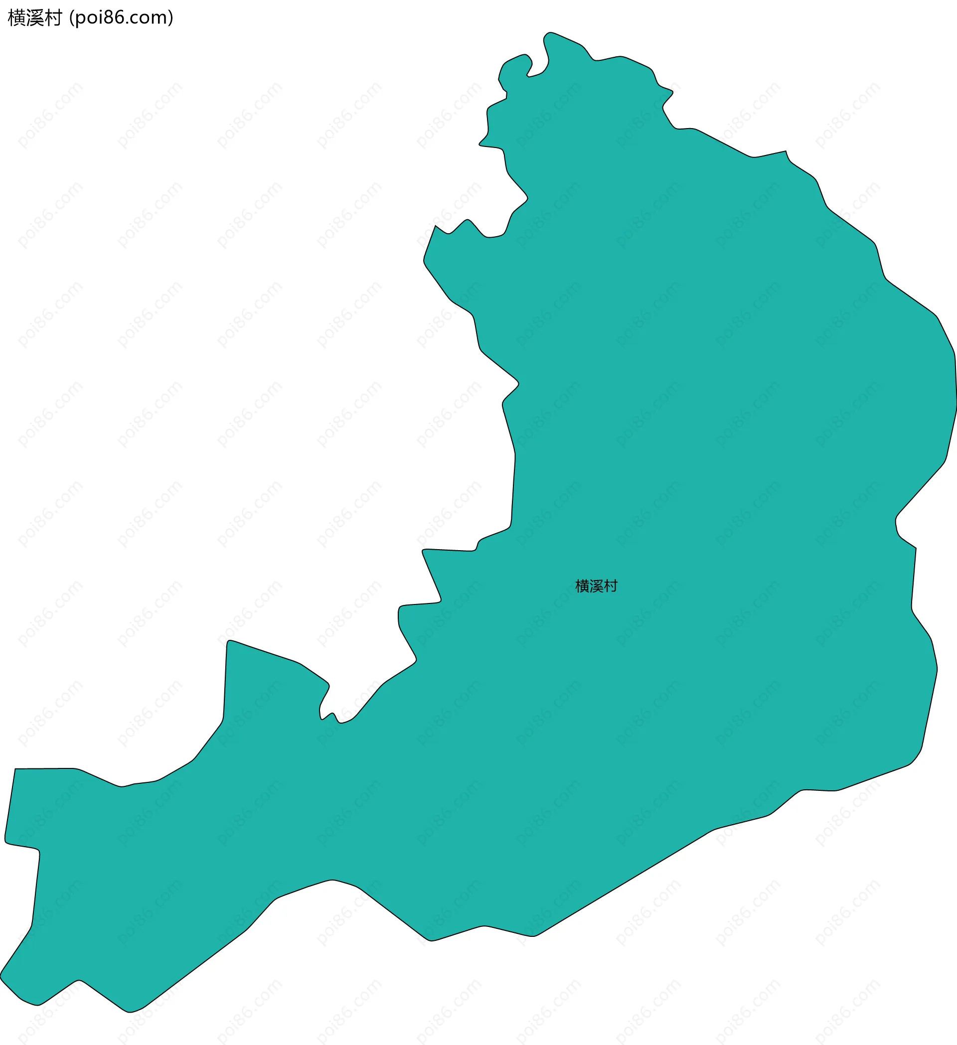 横溪村边界地图