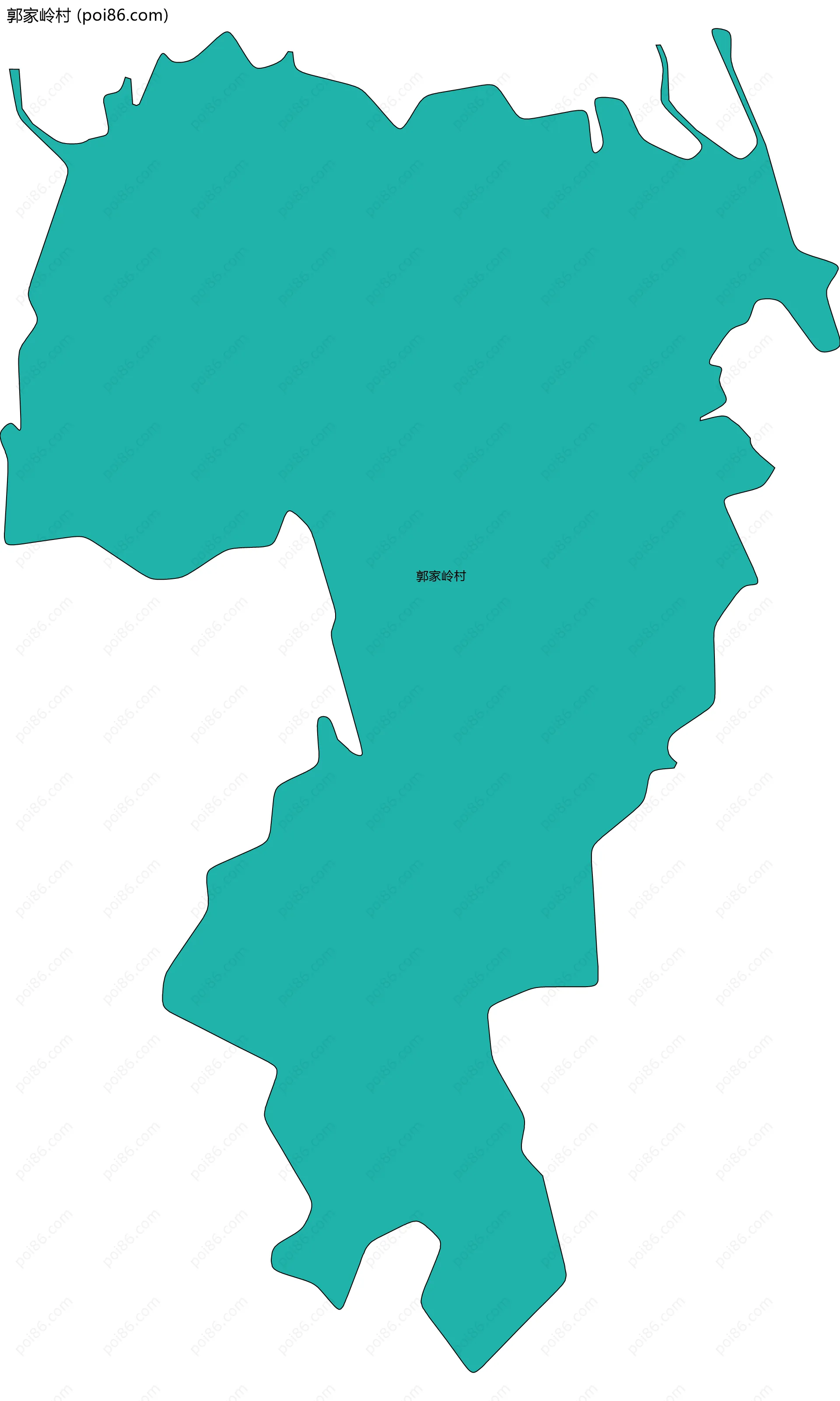 郭家岭村边界地图