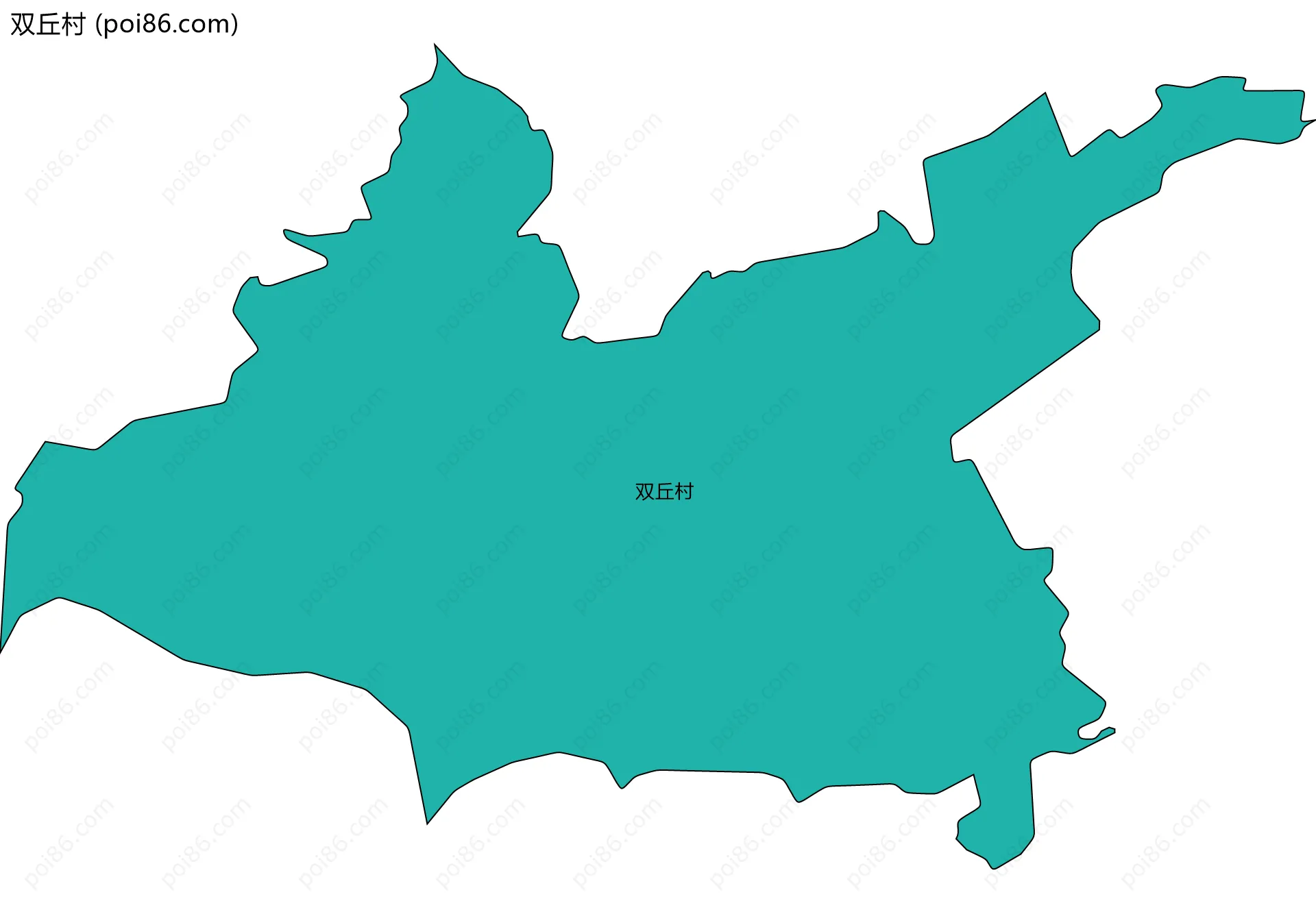 双丘村边界地图