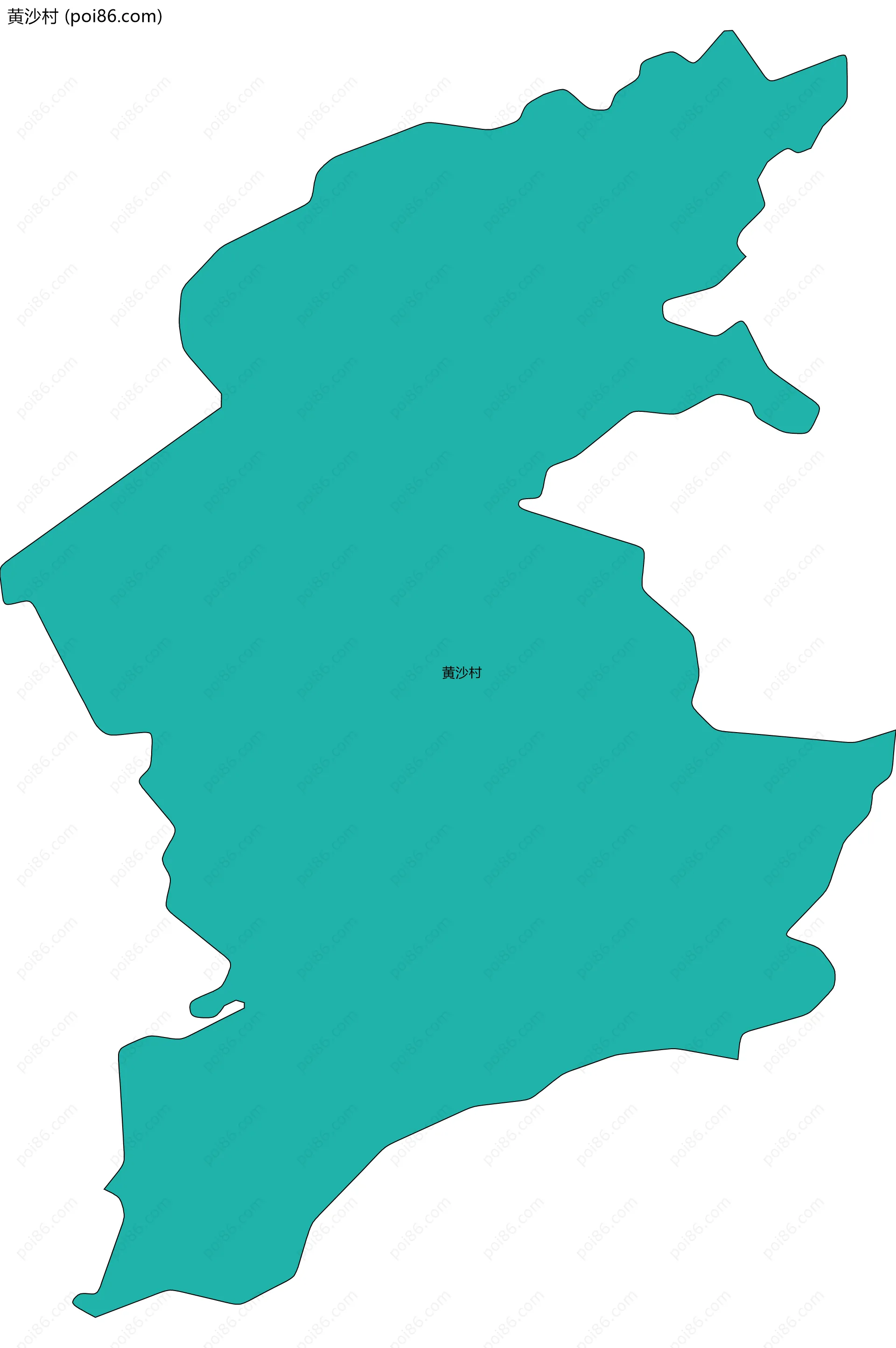 黄沙村边界地图