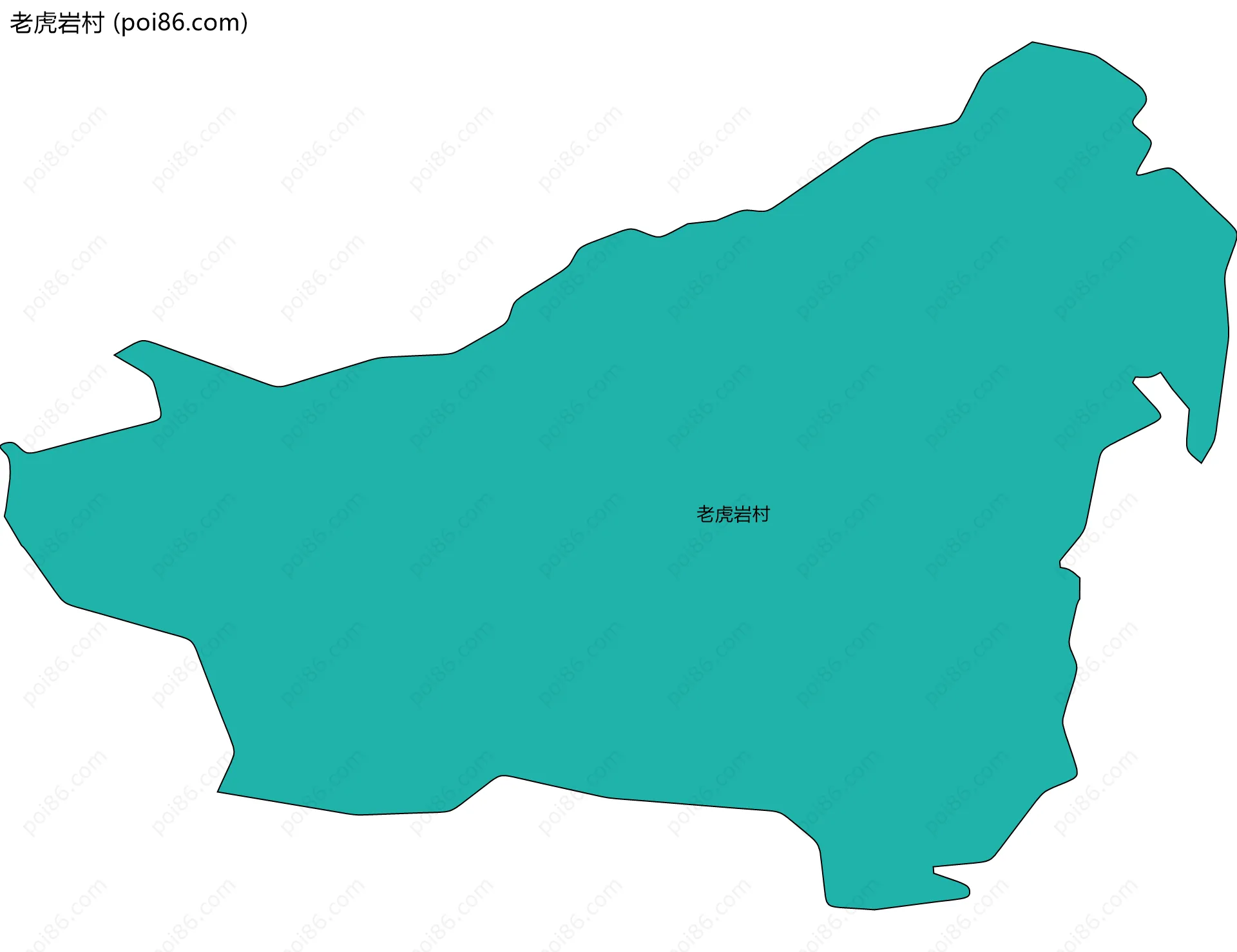老虎岩村边界地图