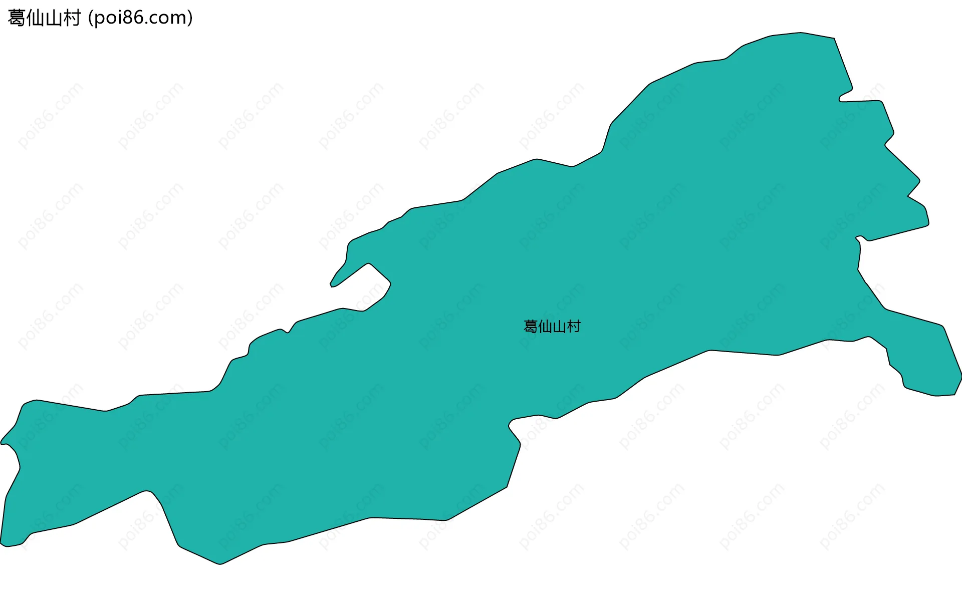 葛仙山村边界地图