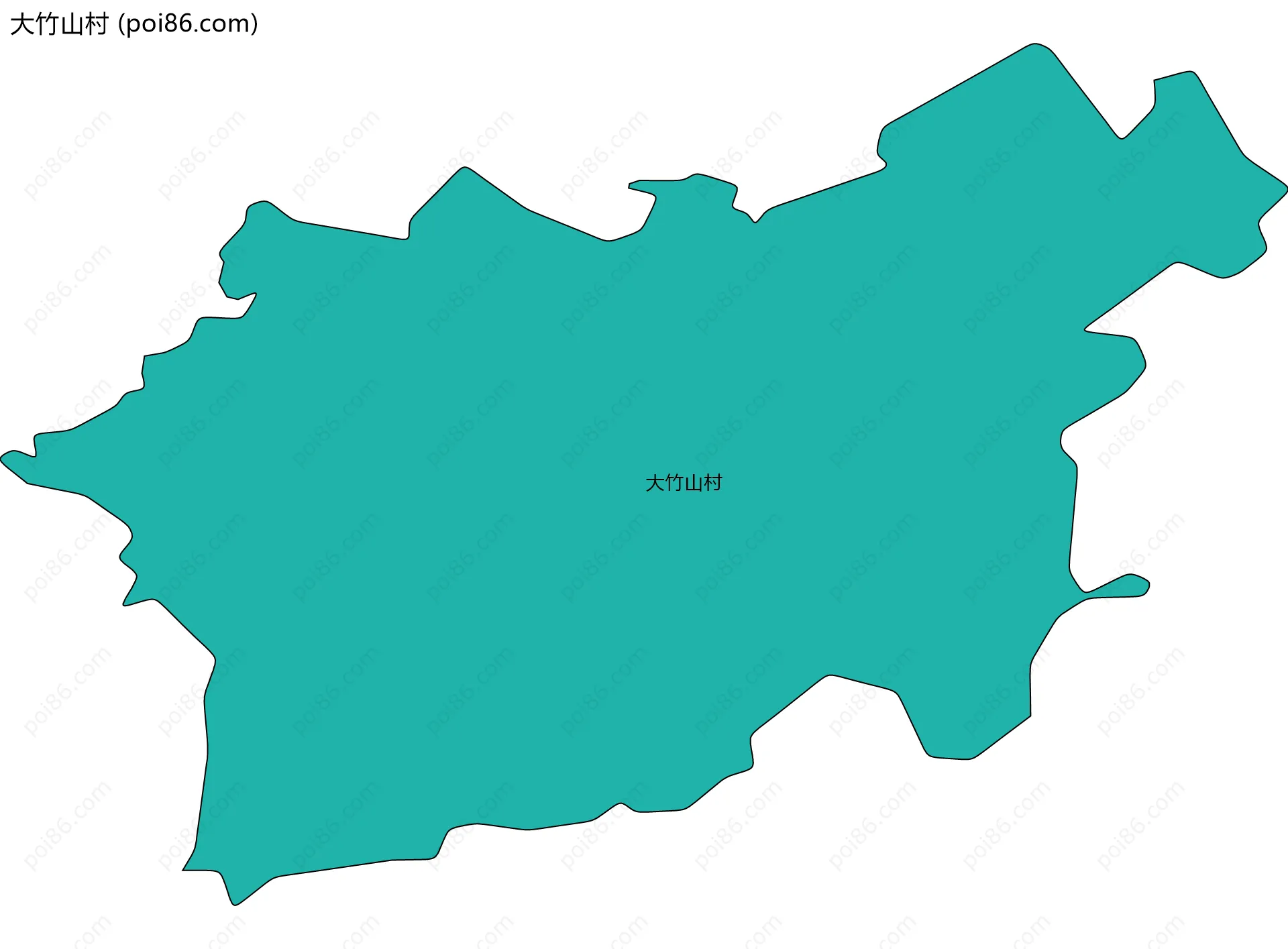 大竹山村边界地图