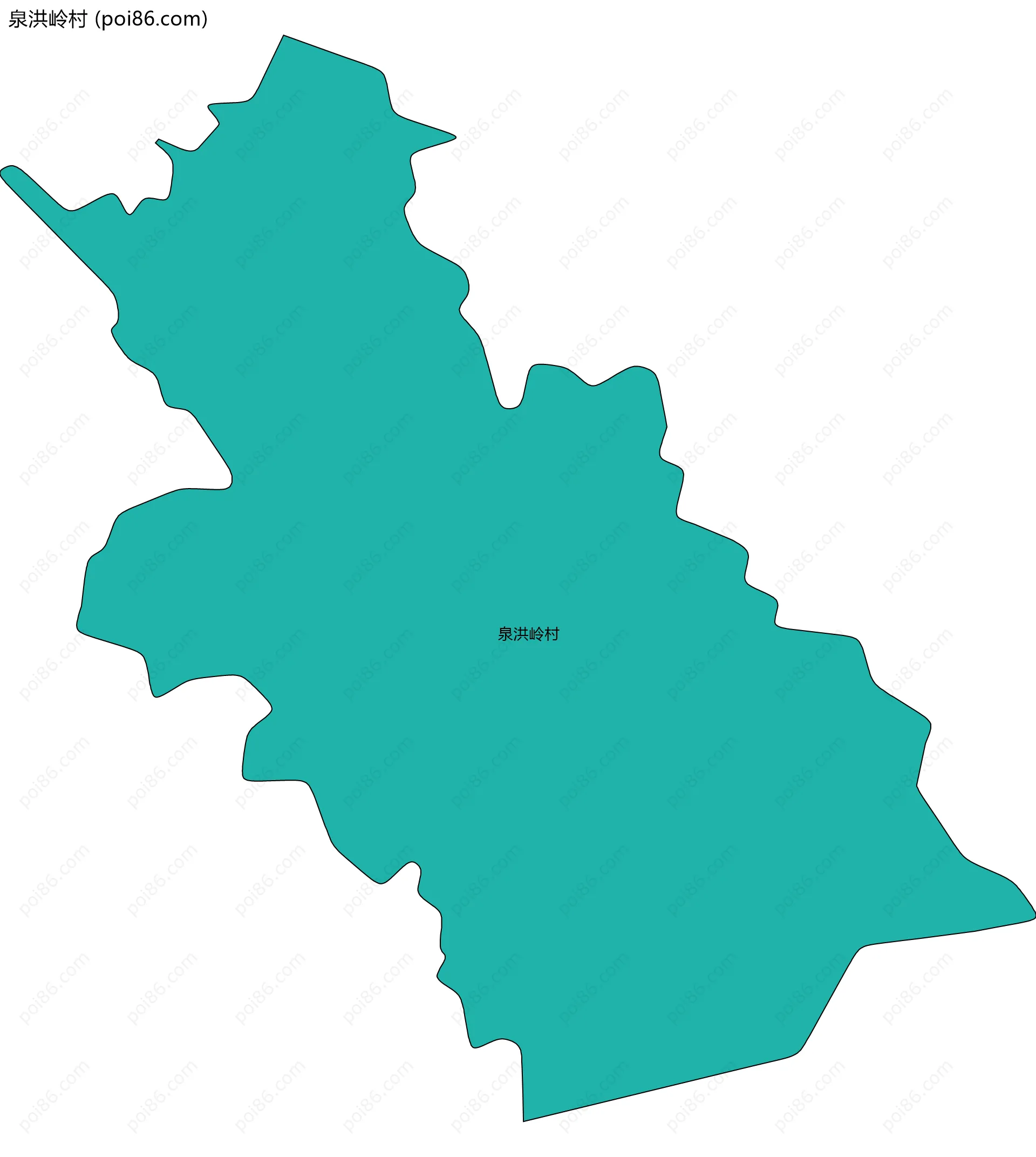 泉洪岭村边界地图