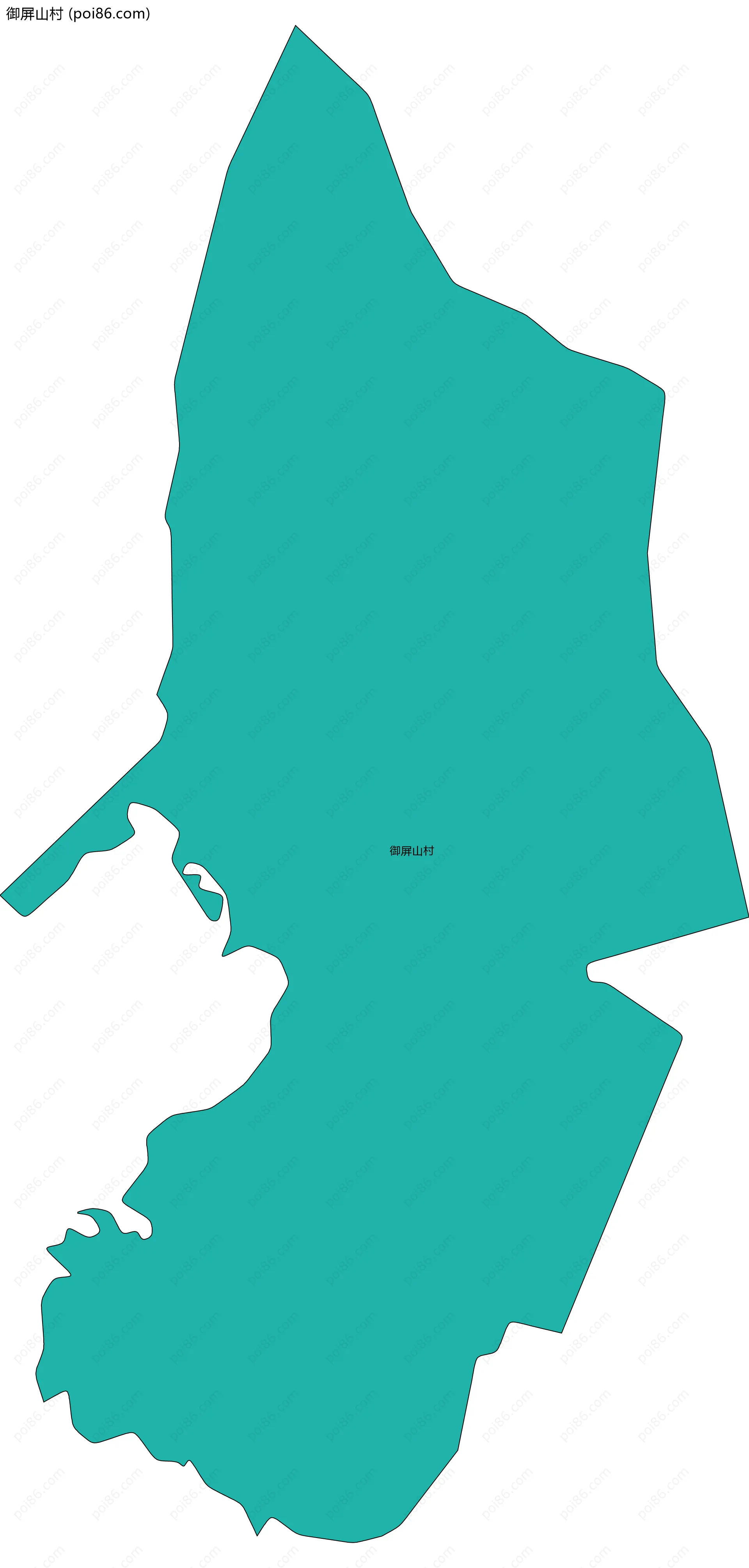 御屏山村边界地图