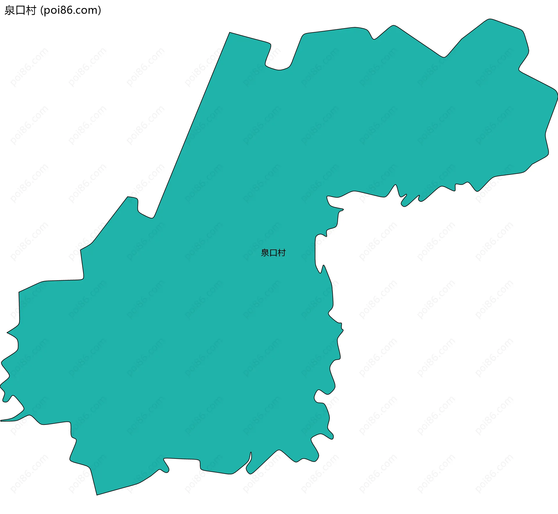 泉口村边界地图