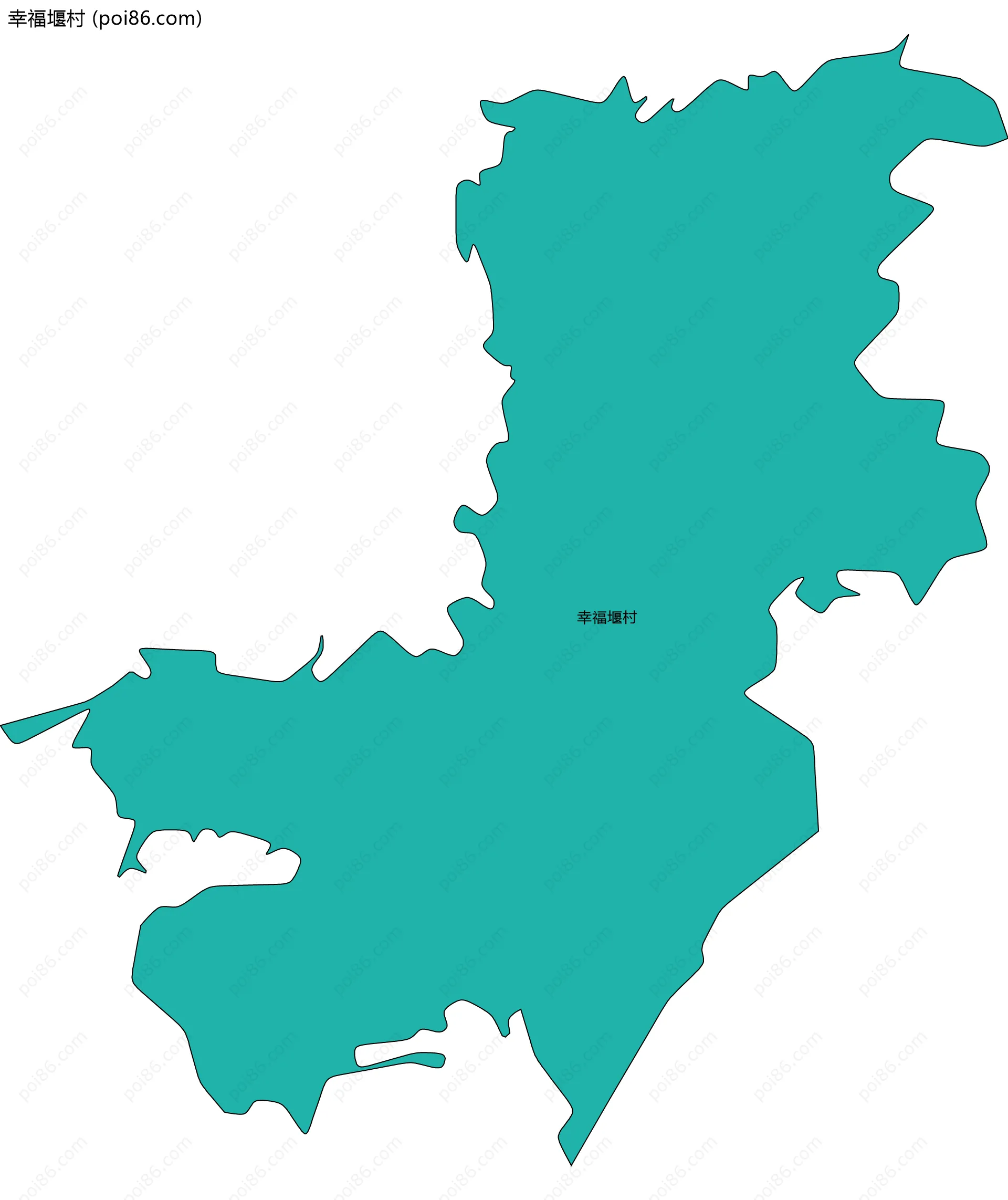 幸福堰村边界地图