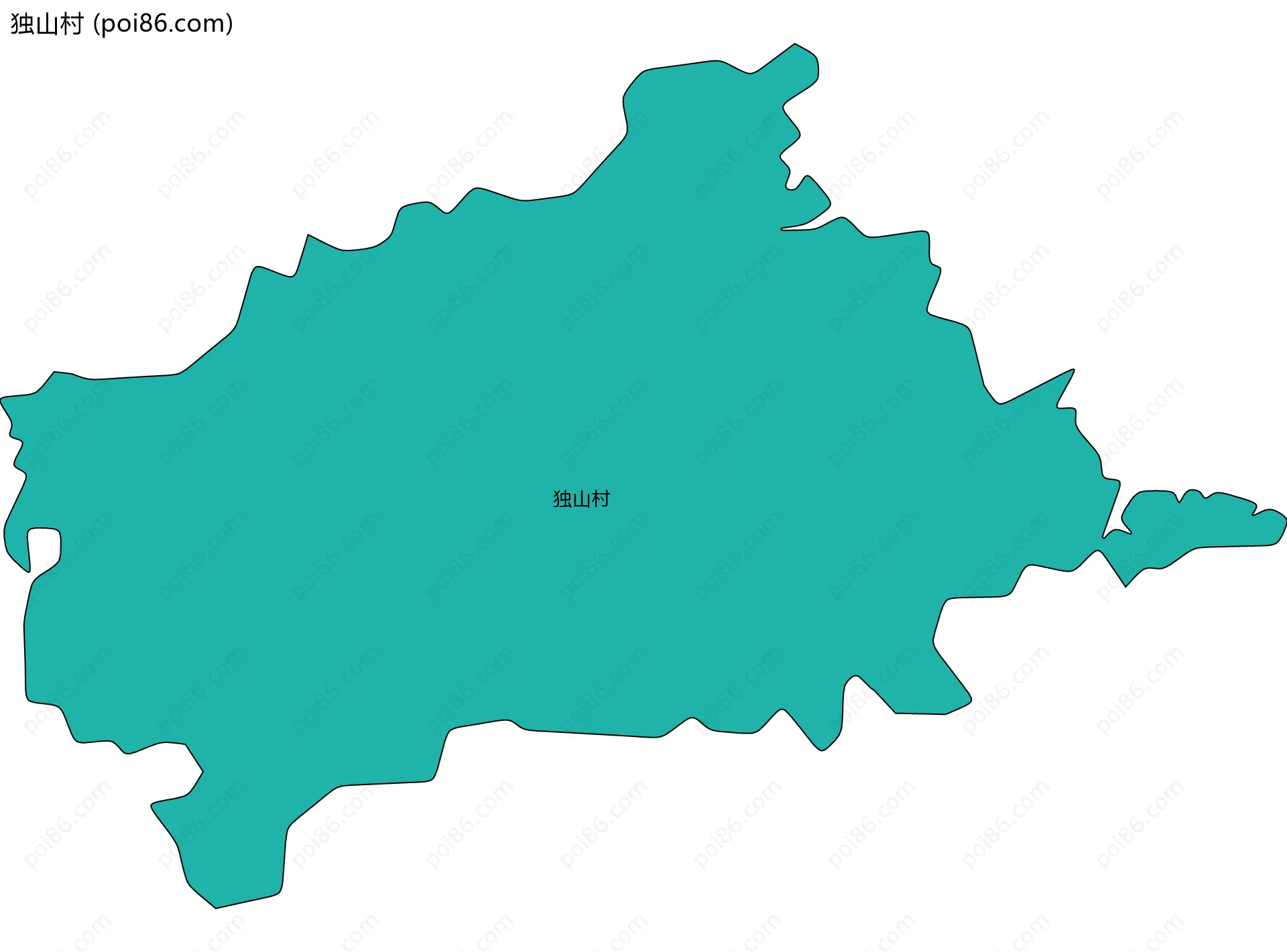 独山村边界地图