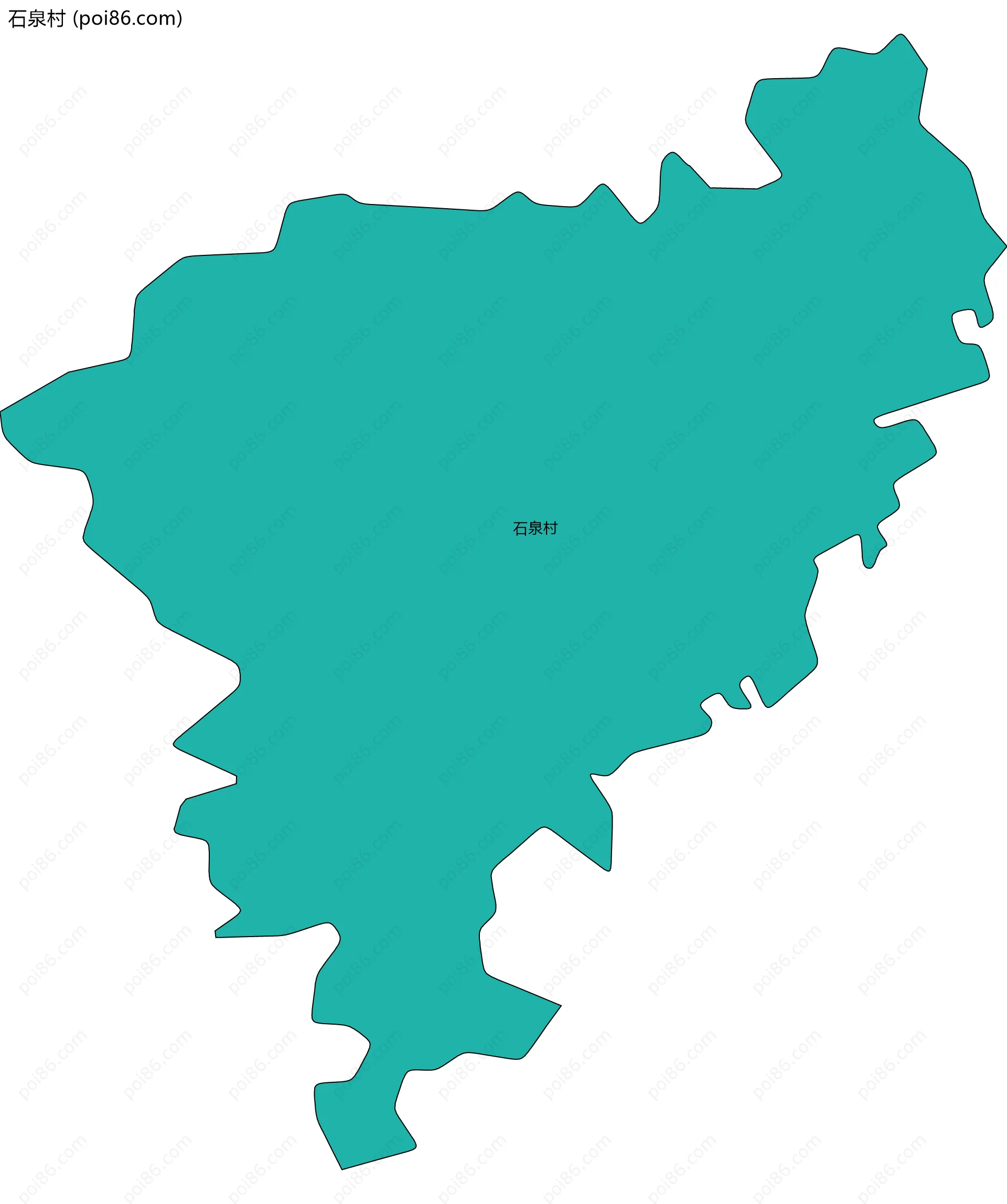 石泉村边界地图