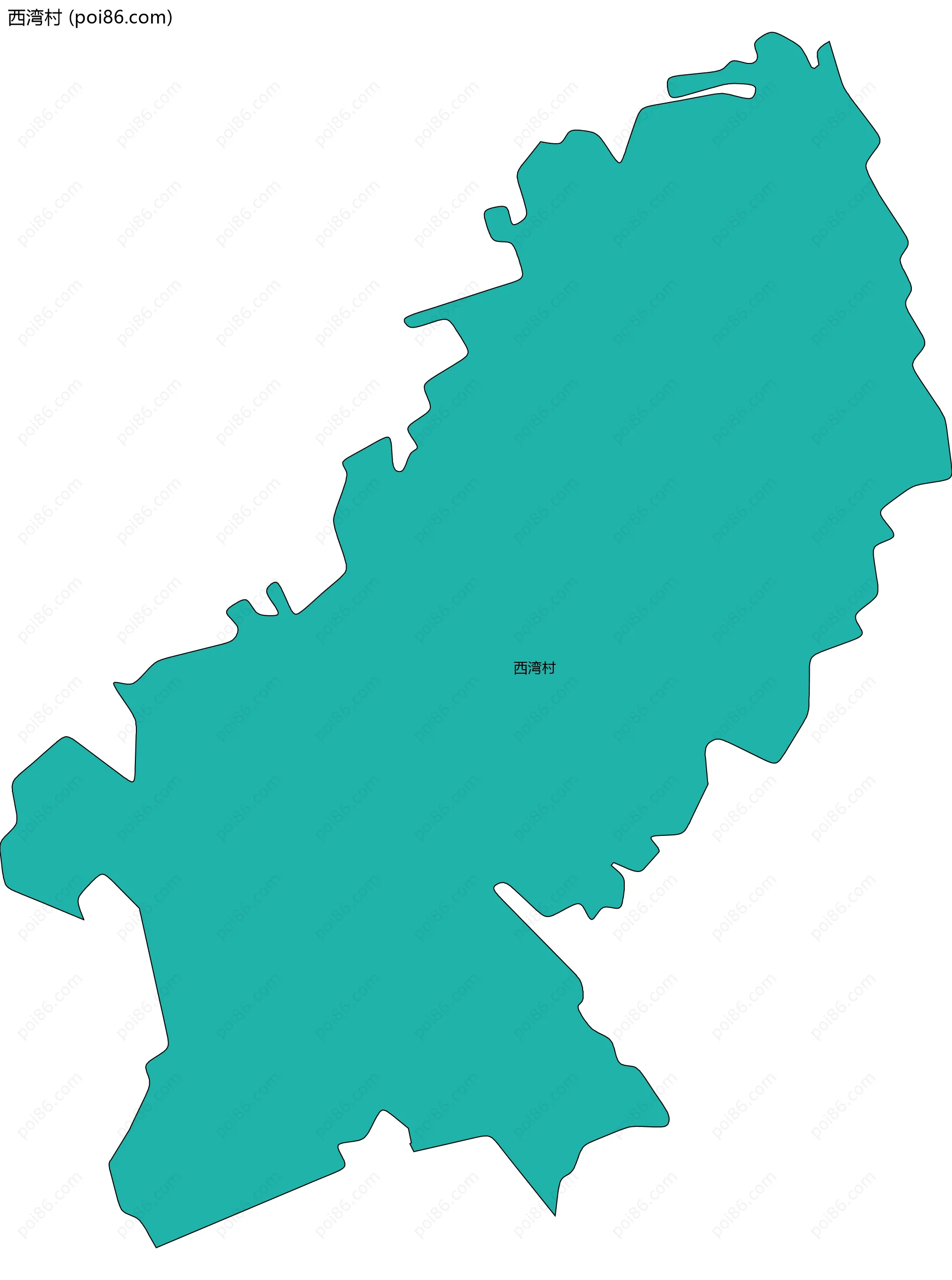 西湾村边界地图