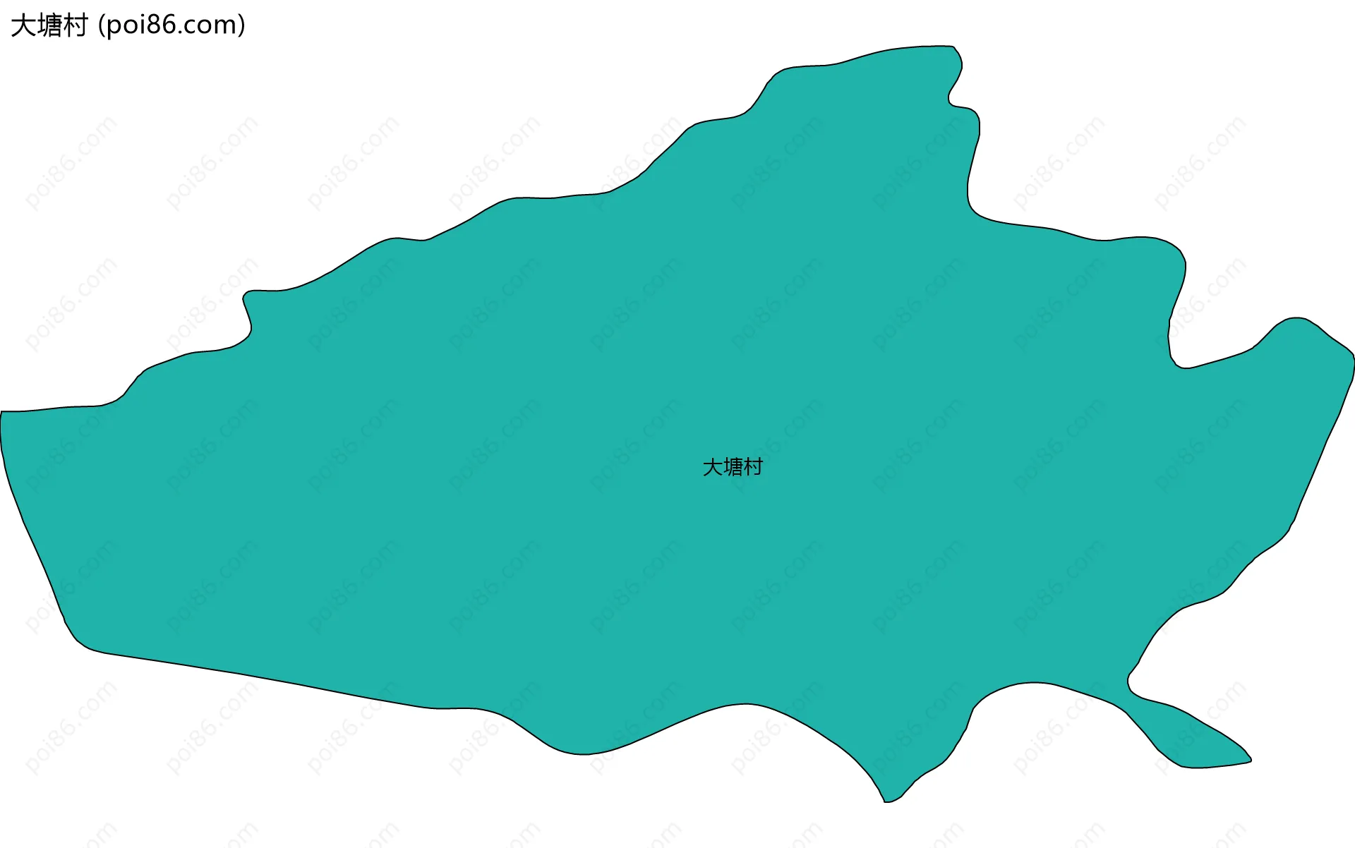 大塘村边界地图