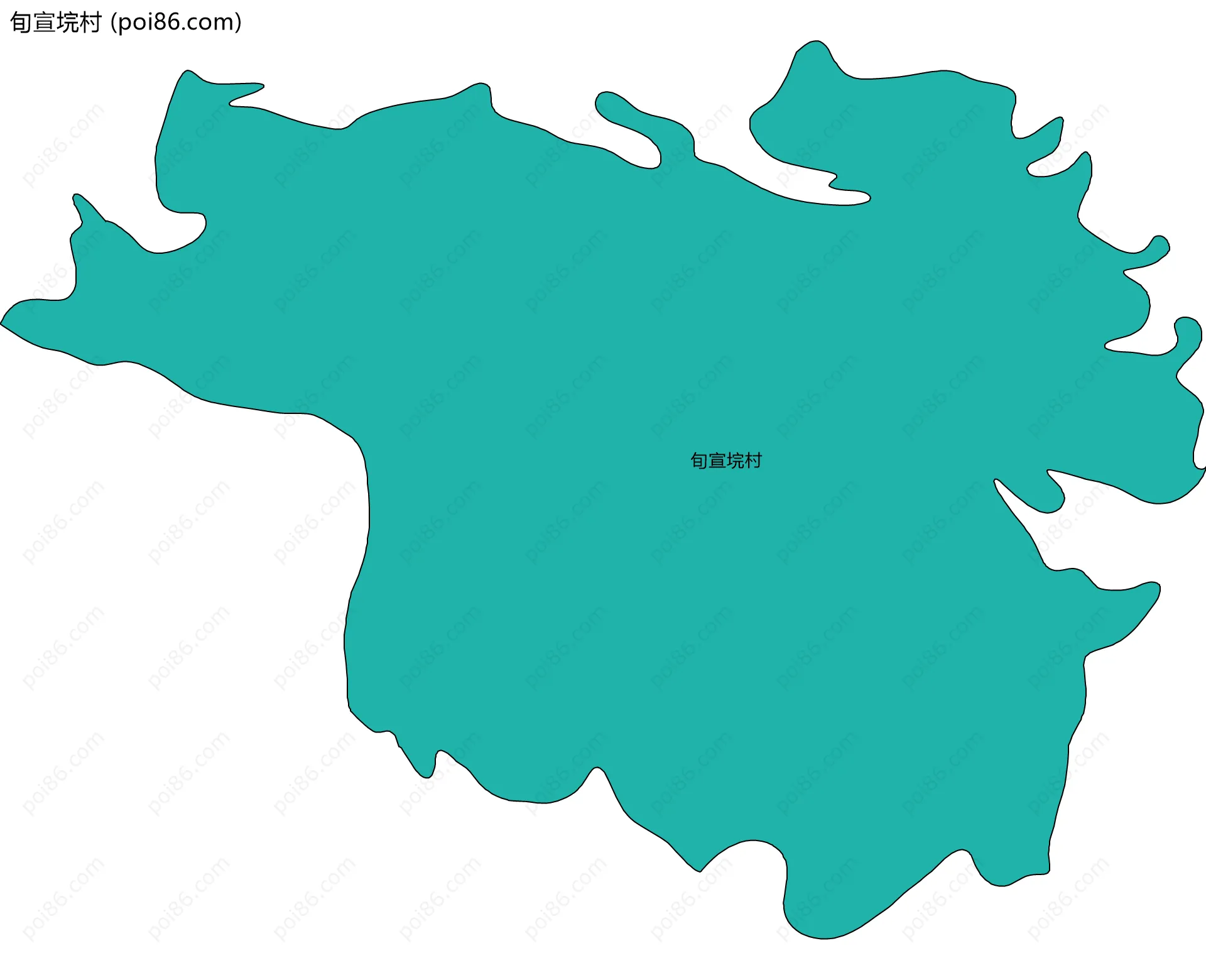 旬宣垸村边界地图