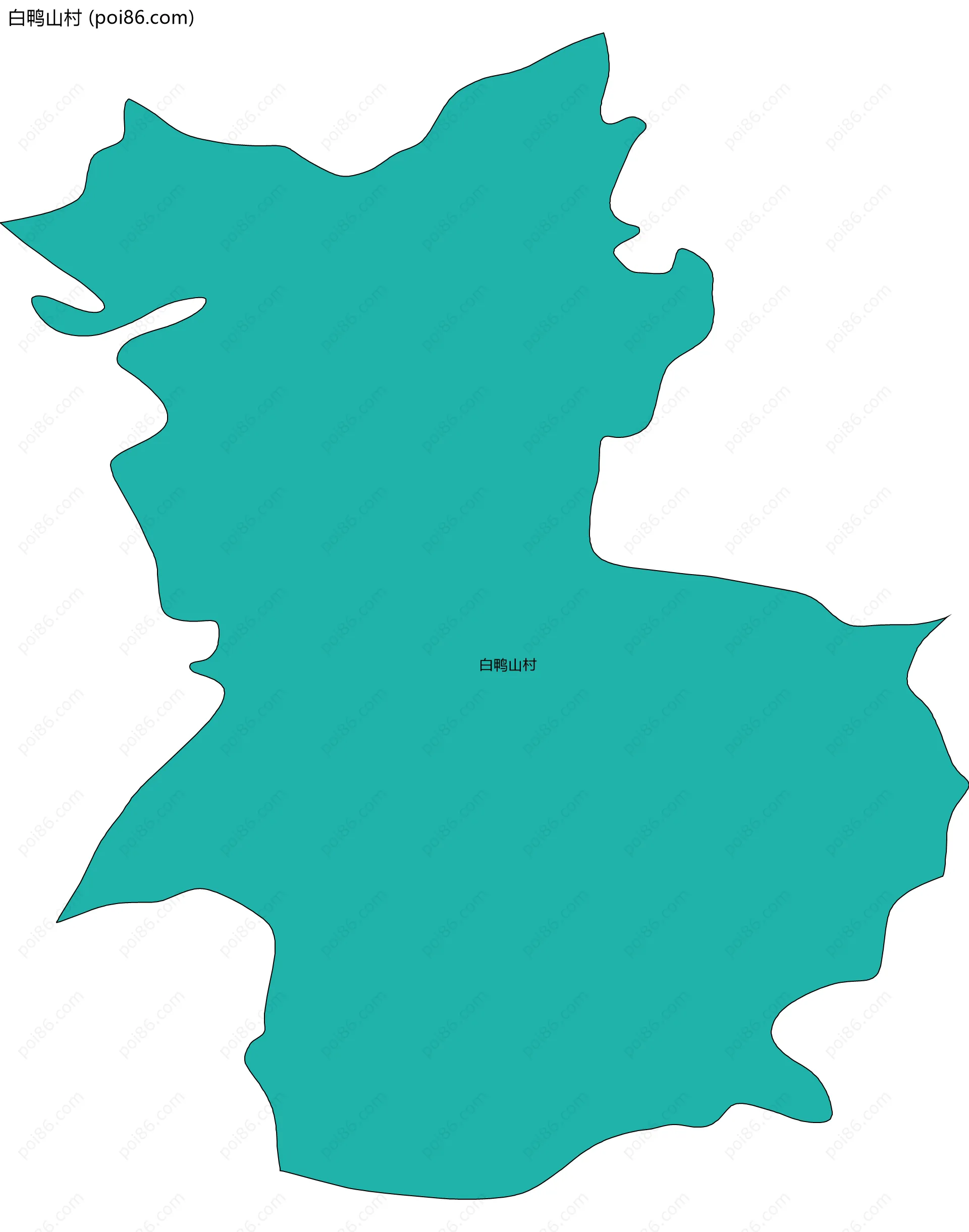 白鸭山村边界地图