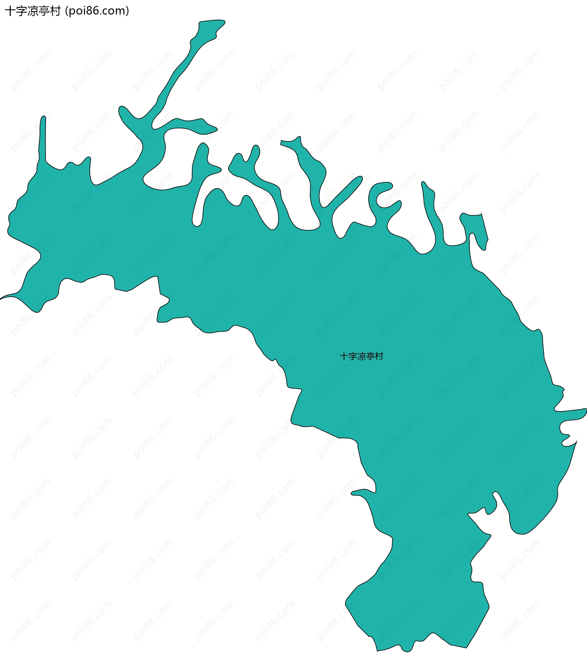 十字凉亭村边界地图