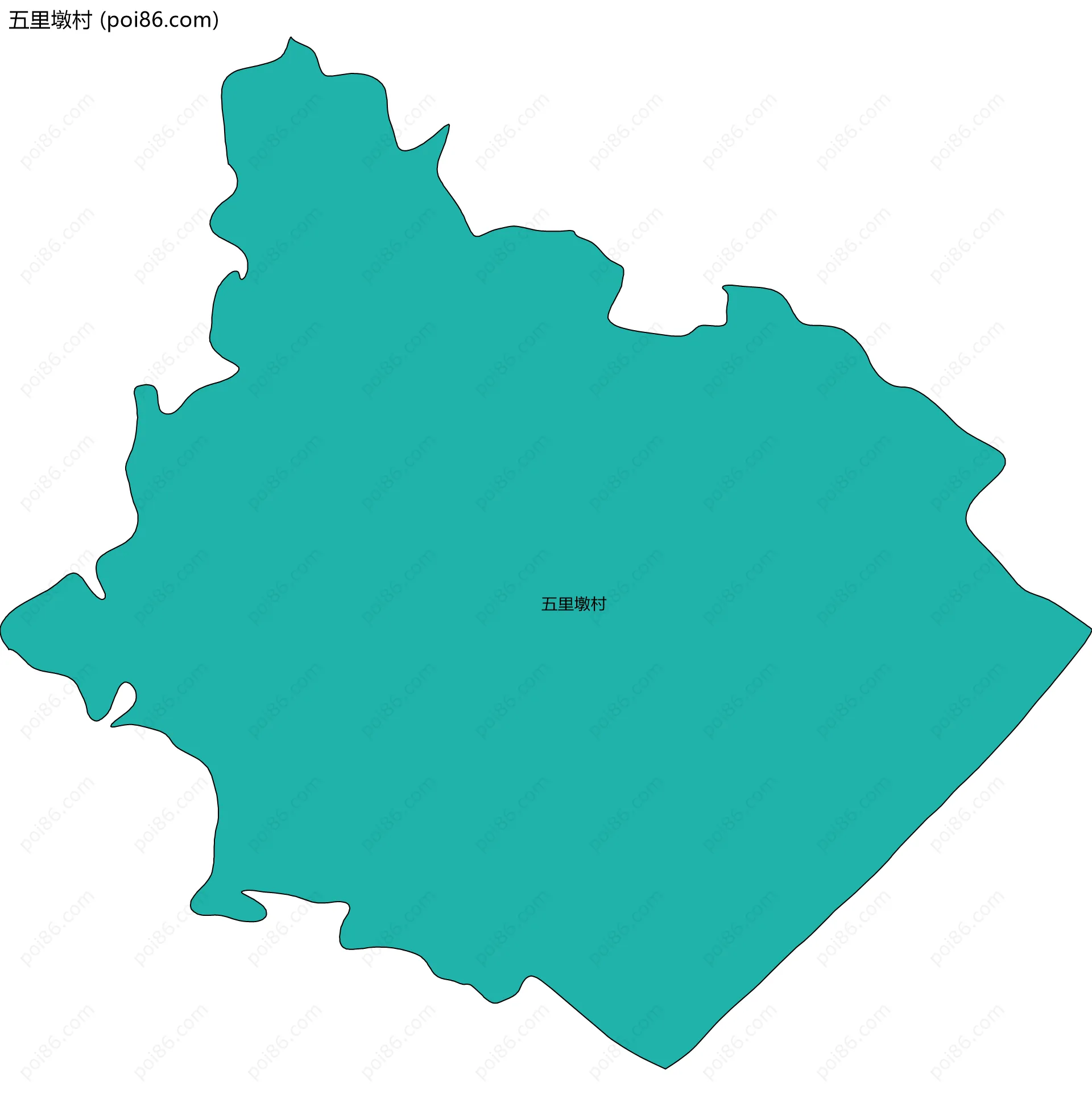 五里墩村边界地图