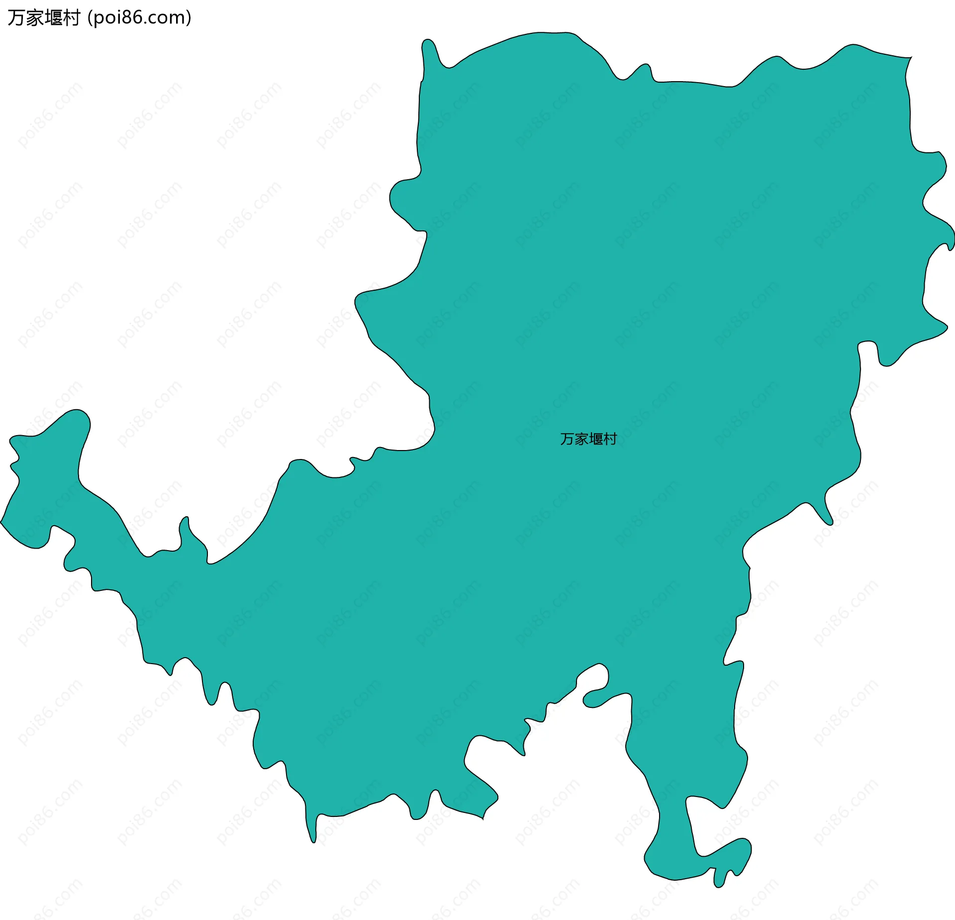 万家堰村边界地图