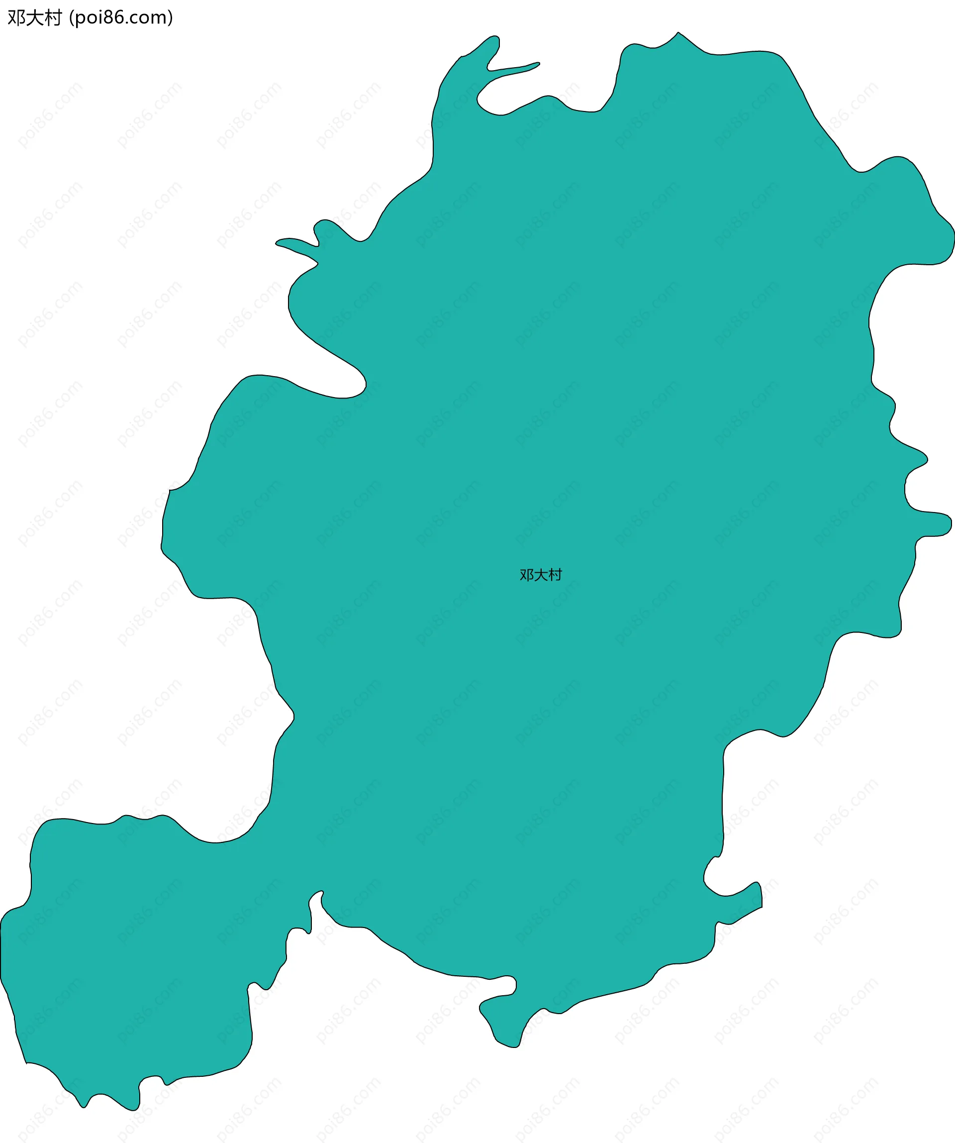 邓大村边界地图