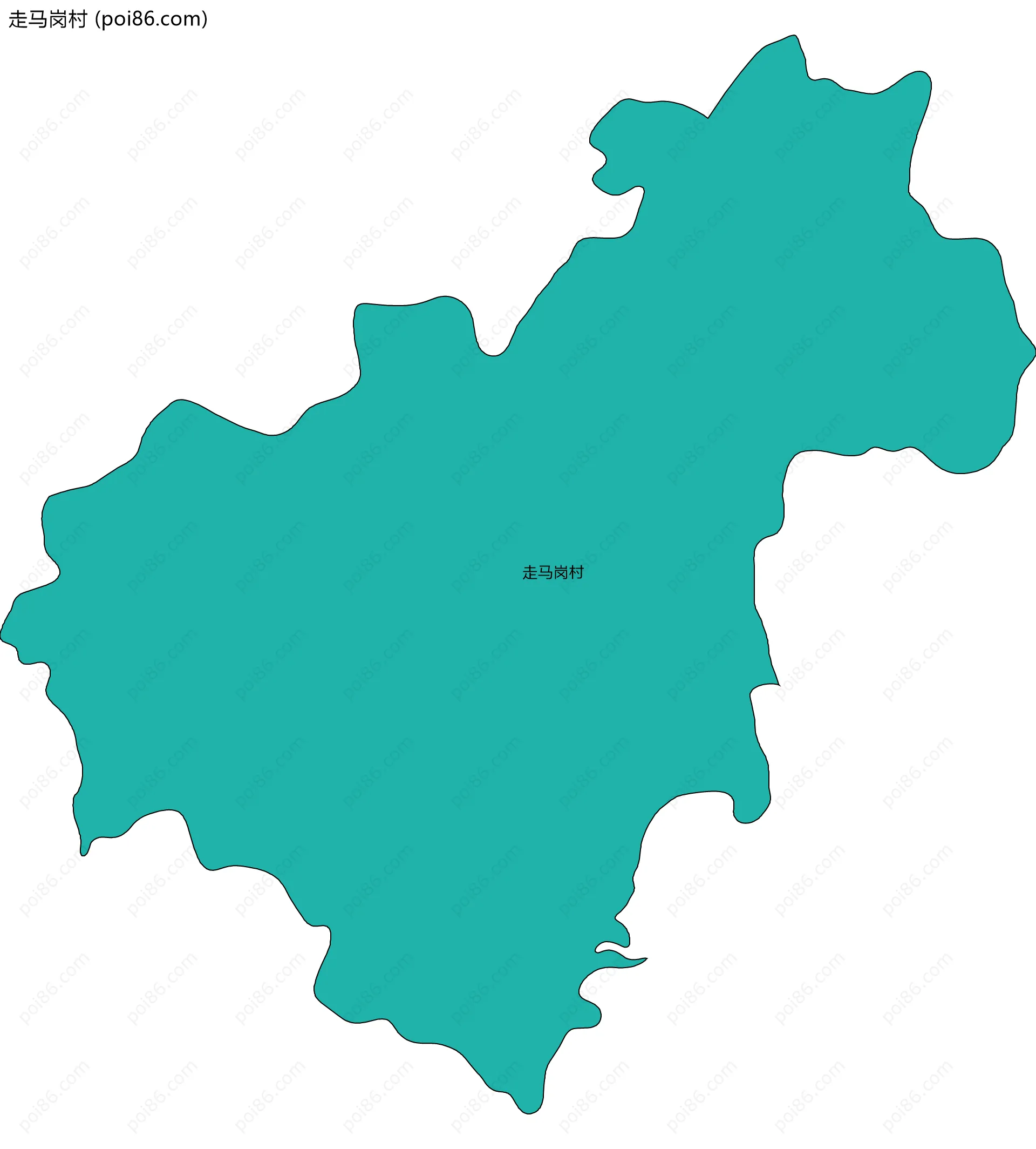 走马岗村边界地图