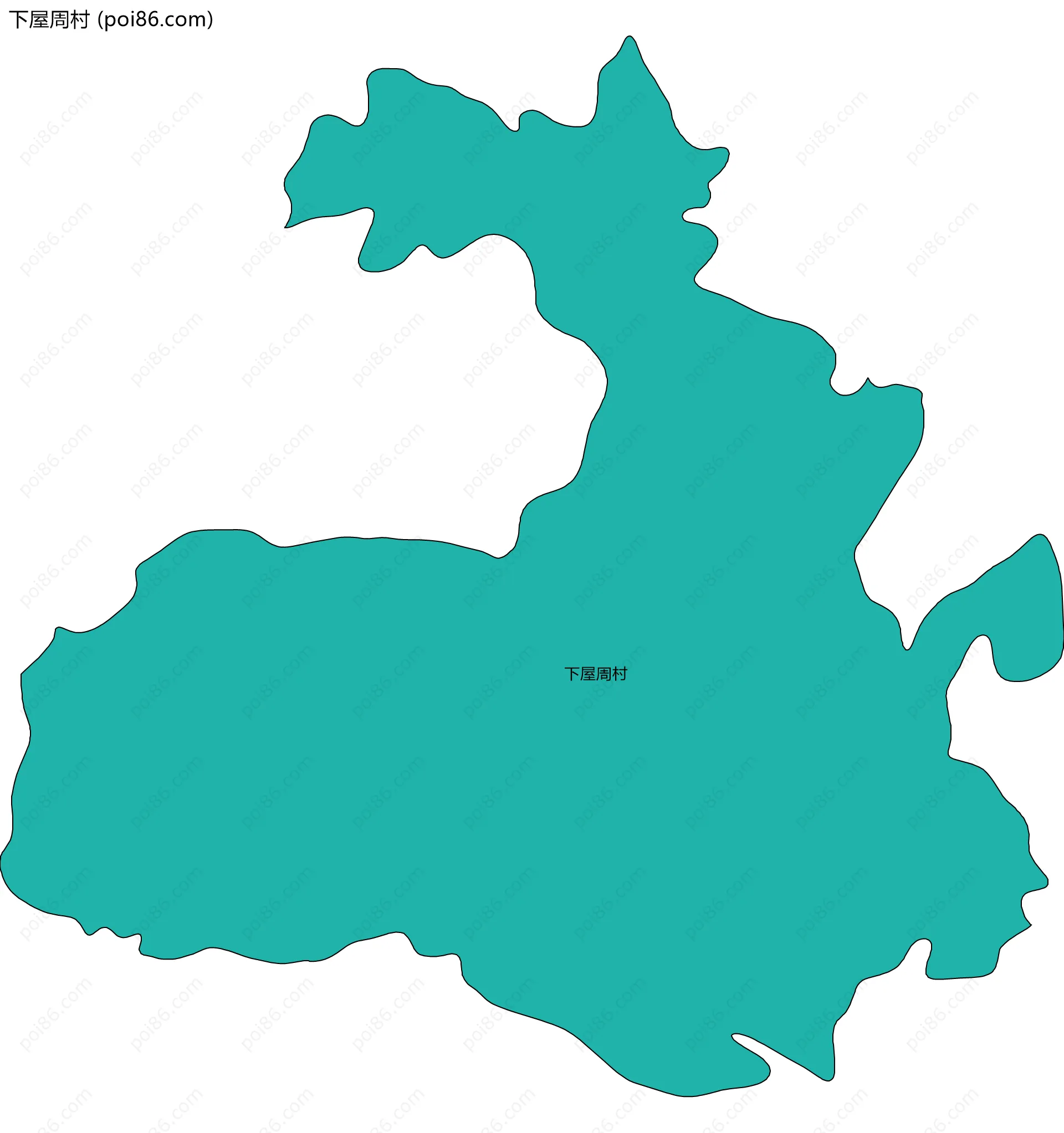 下屋周村边界地图