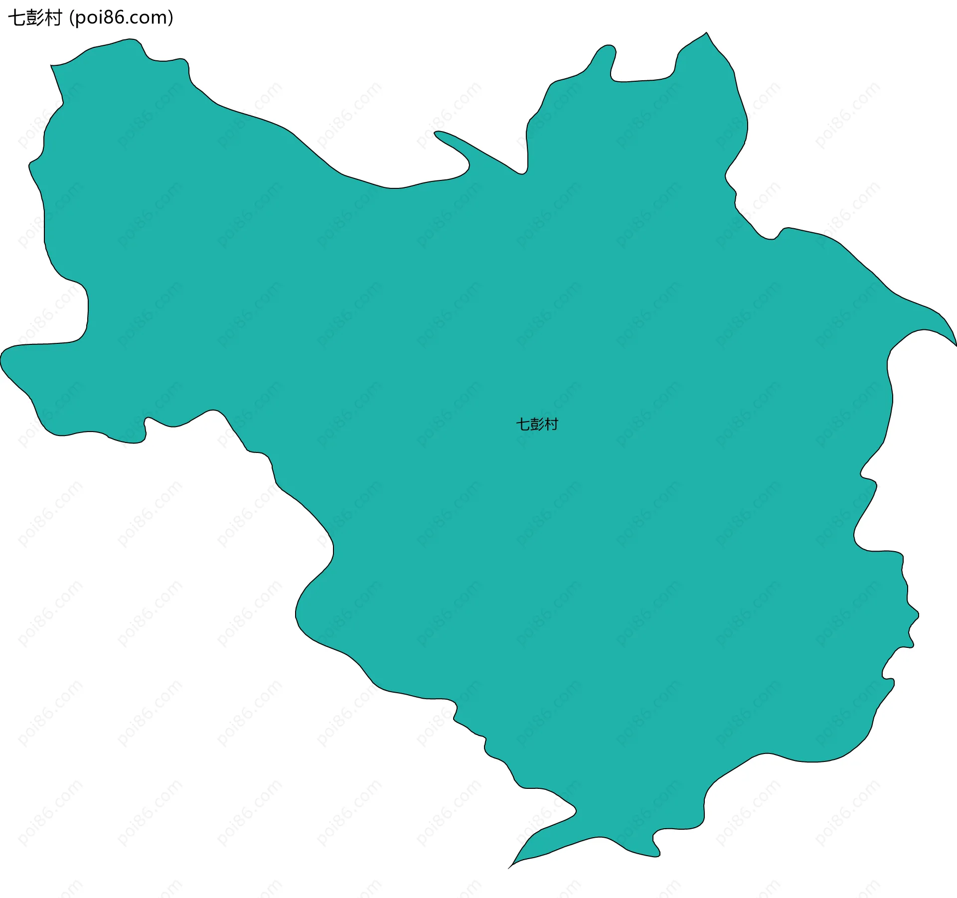 七彭村边界地图