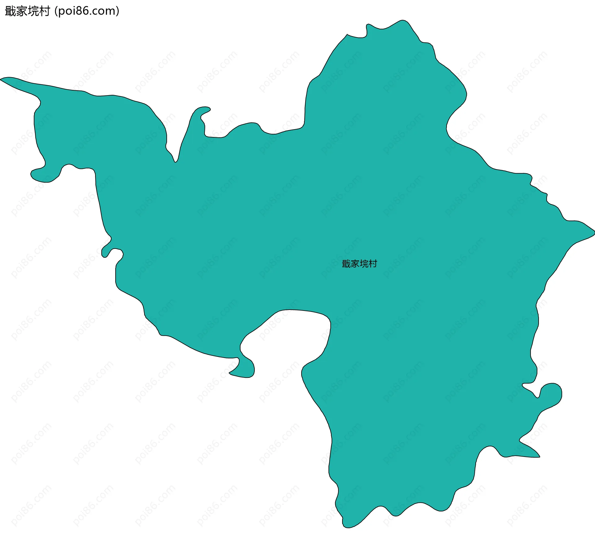 戢家垸村边界地图