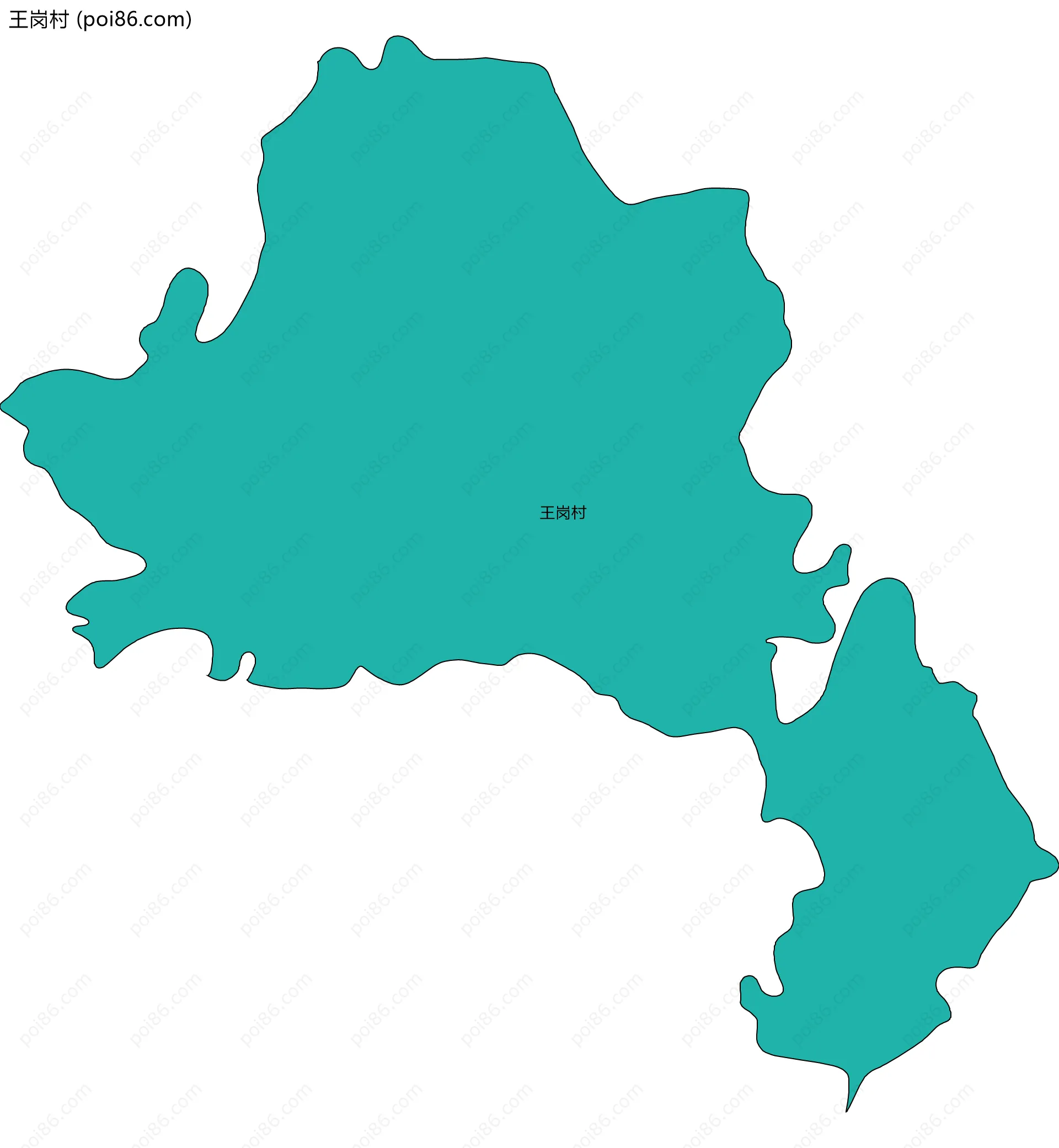 王岗村边界地图