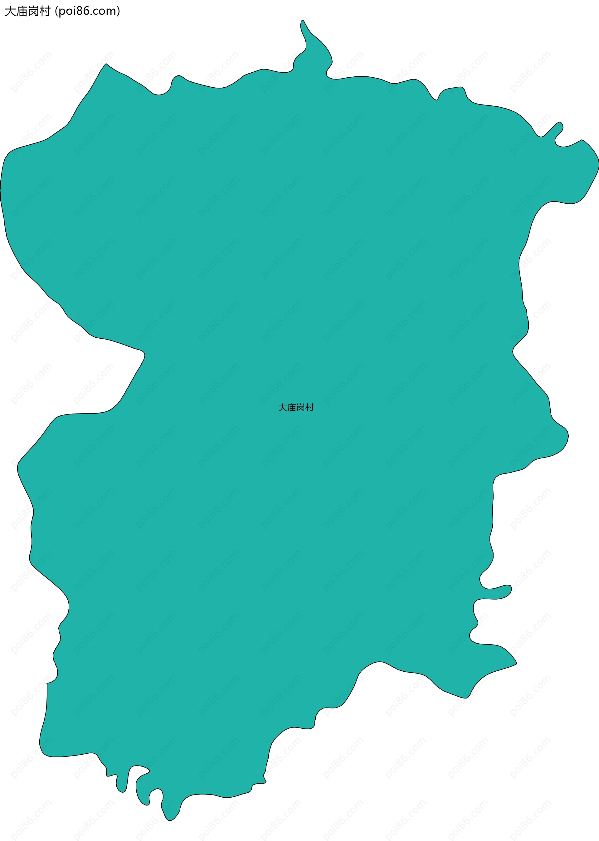 大庙岗村边界地图