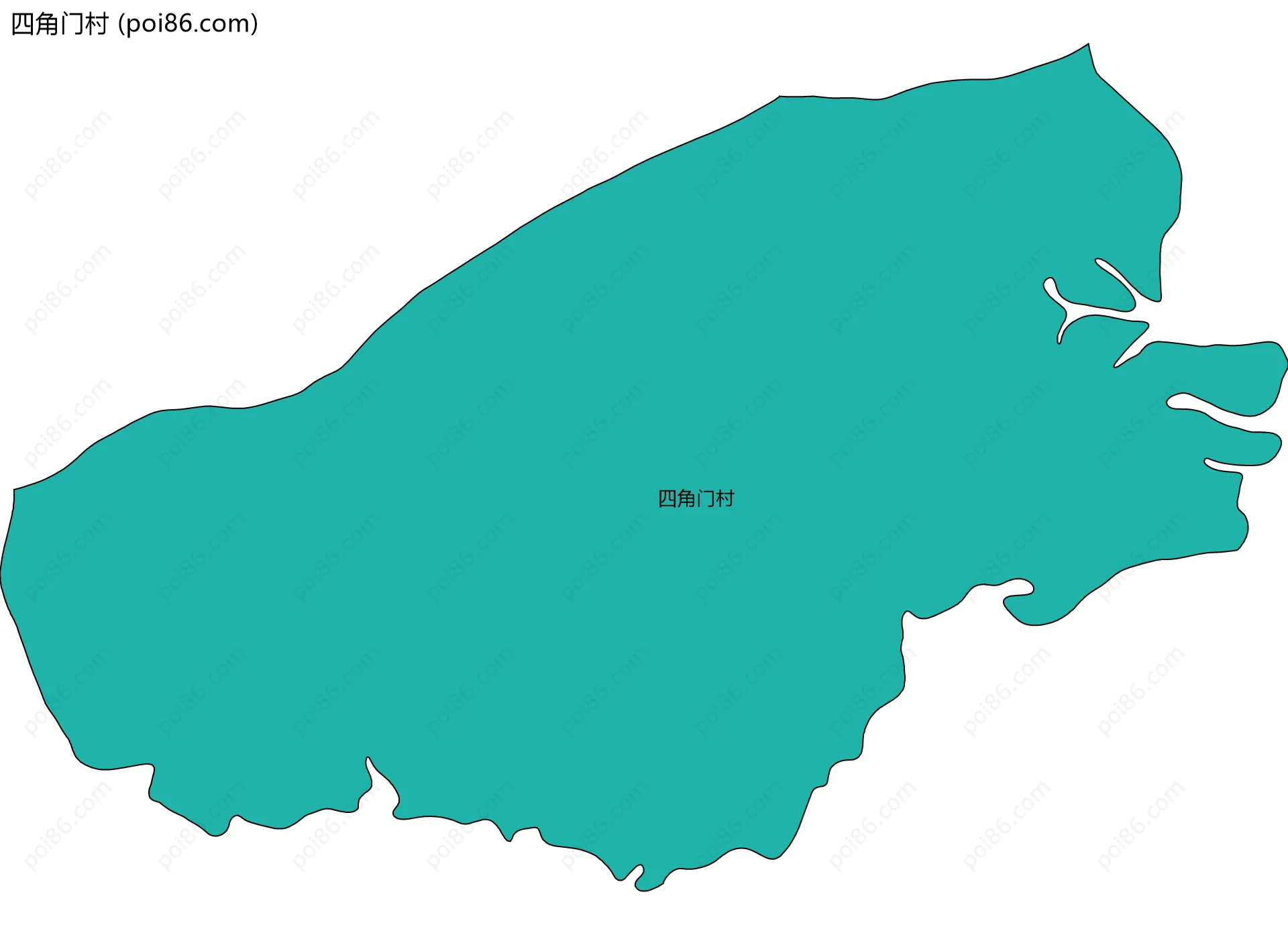 四角门村边界地图