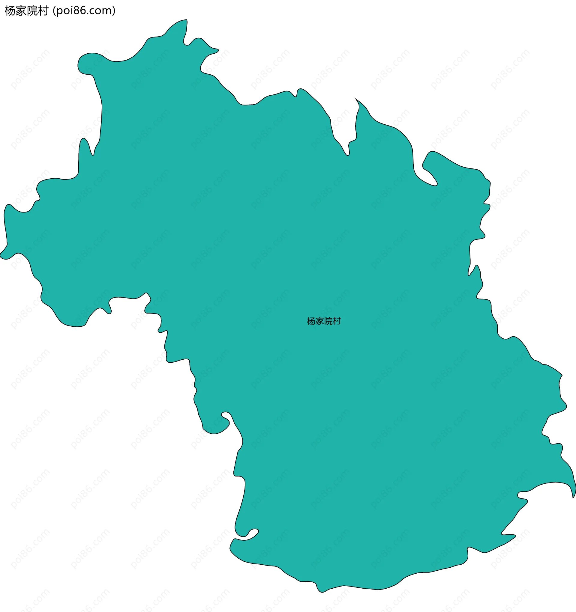 杨家院村边界地图