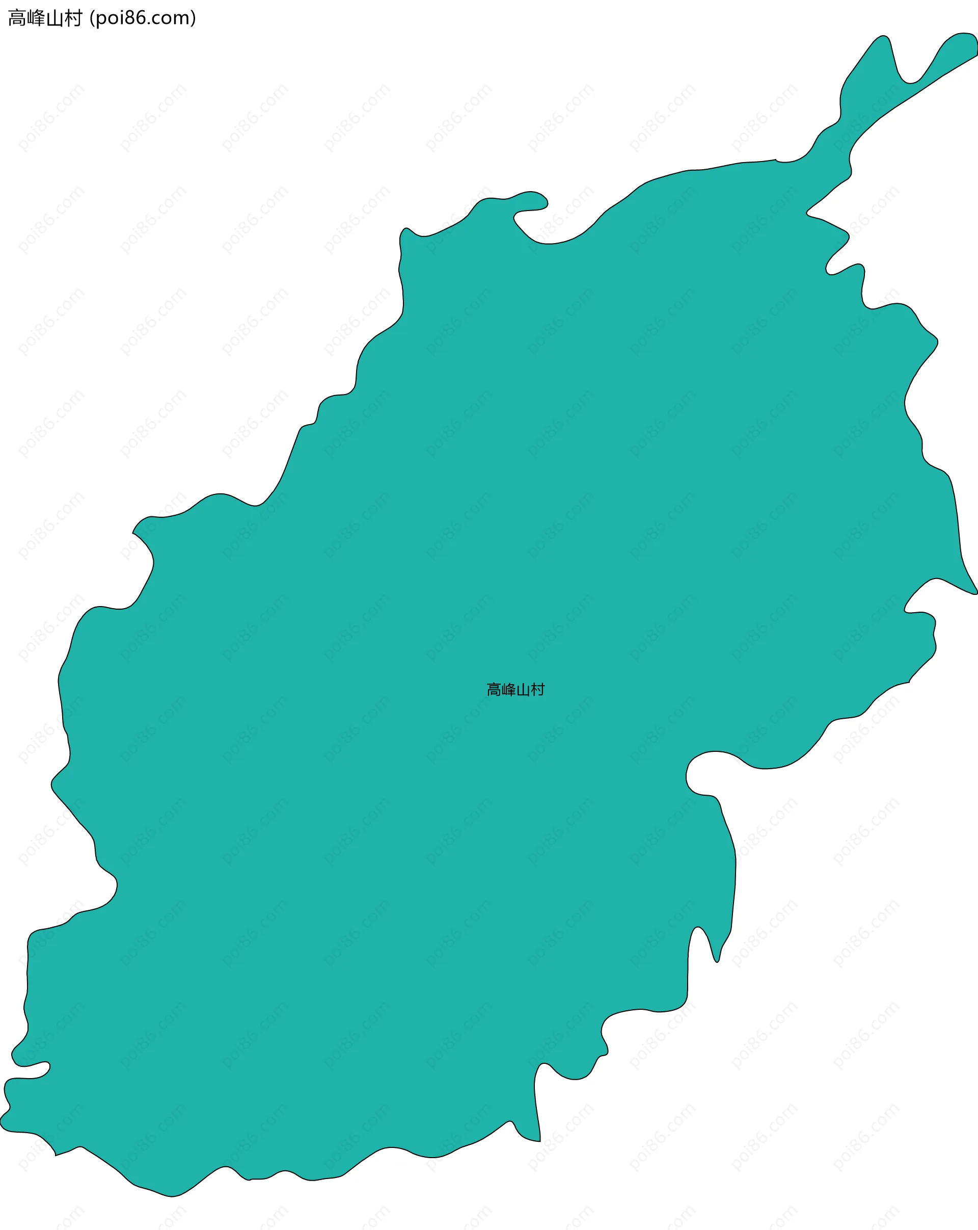 高峰山村边界地图