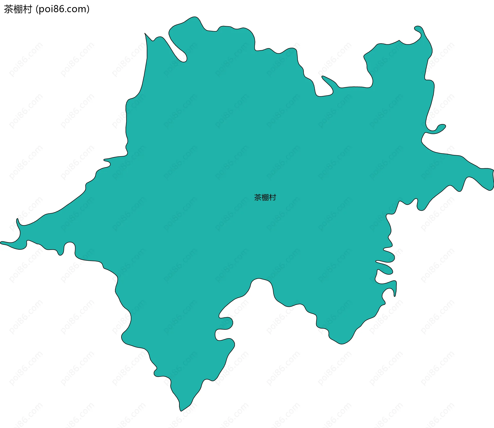 茶棚村边界地图