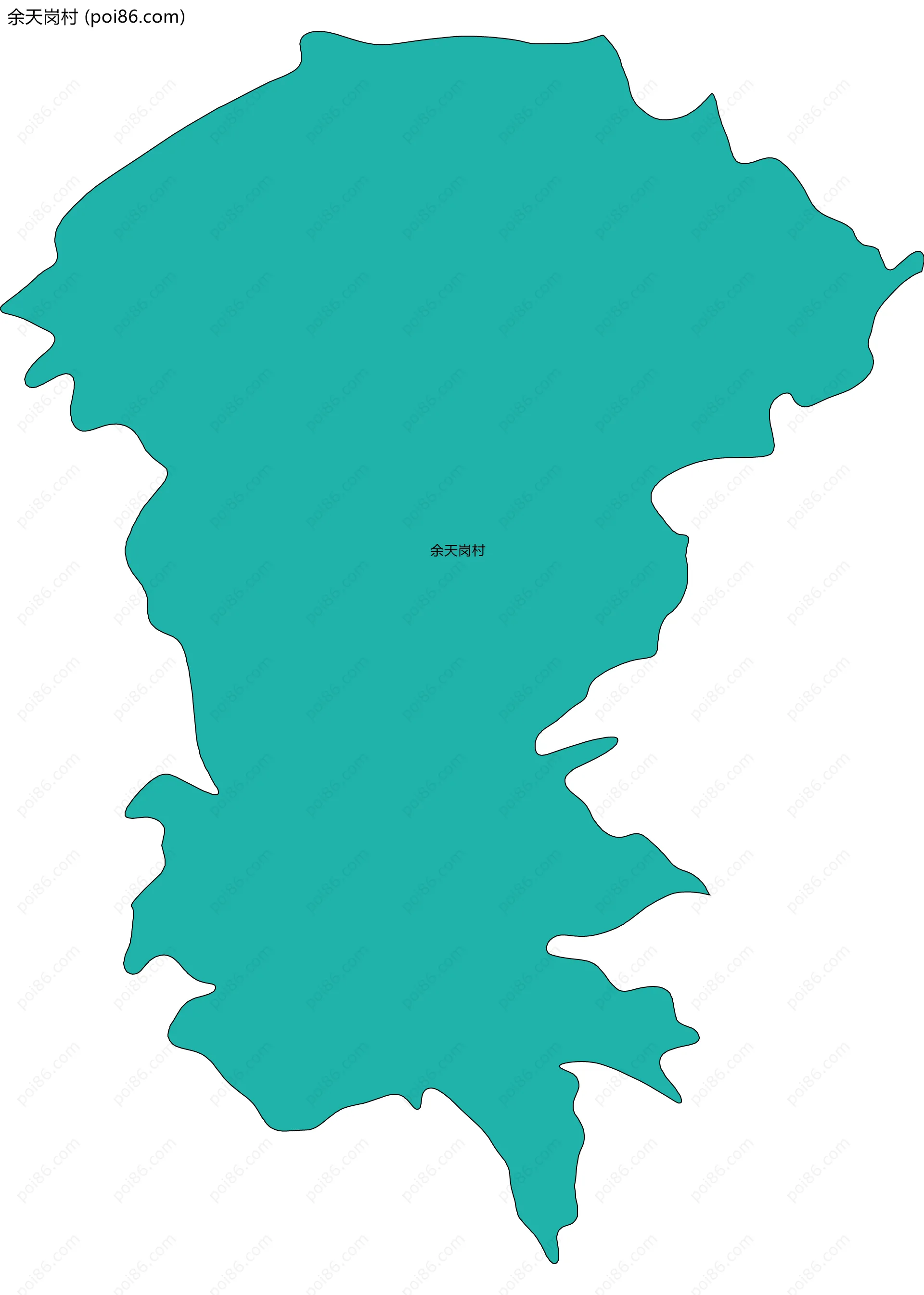 余天岗村边界地图