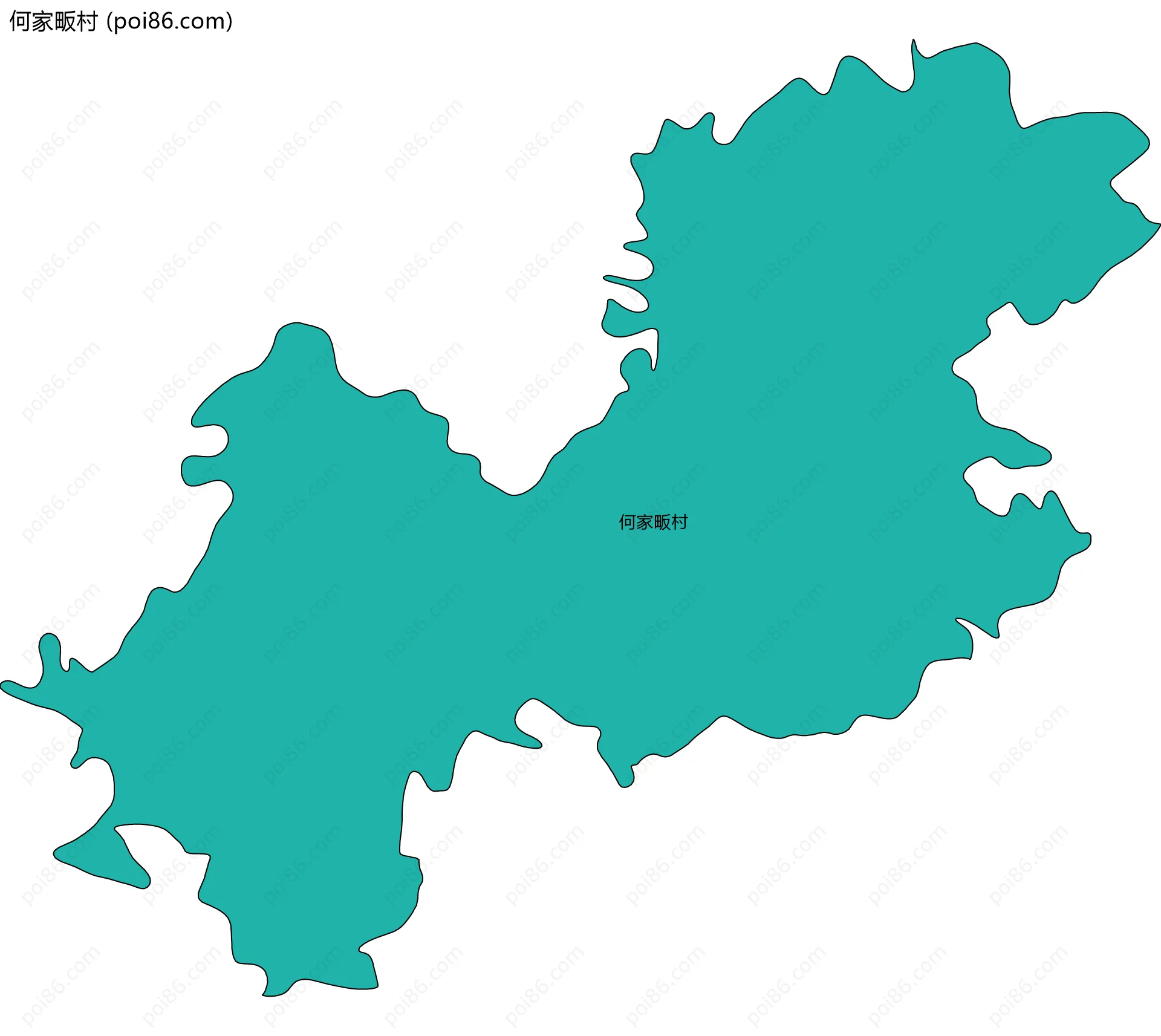 何家畈村边界地图