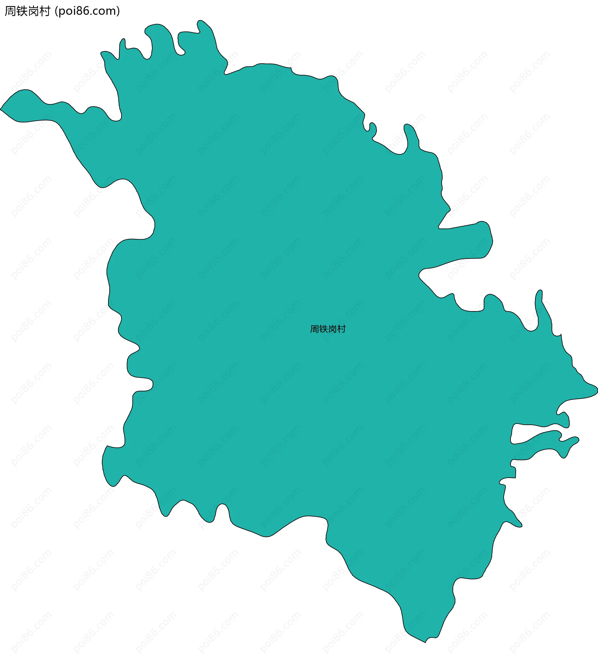 周铁岗村边界地图