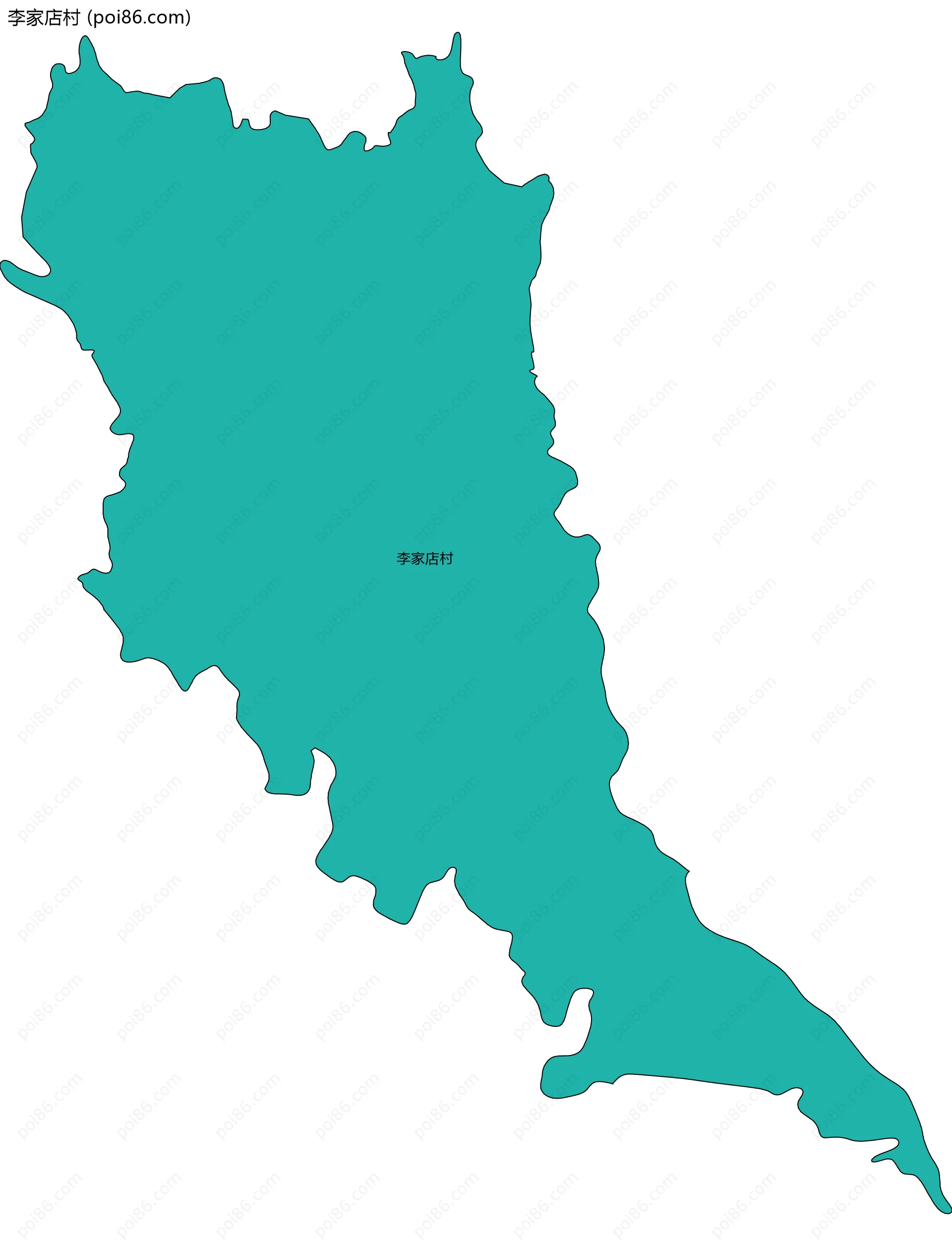 李家店村边界地图